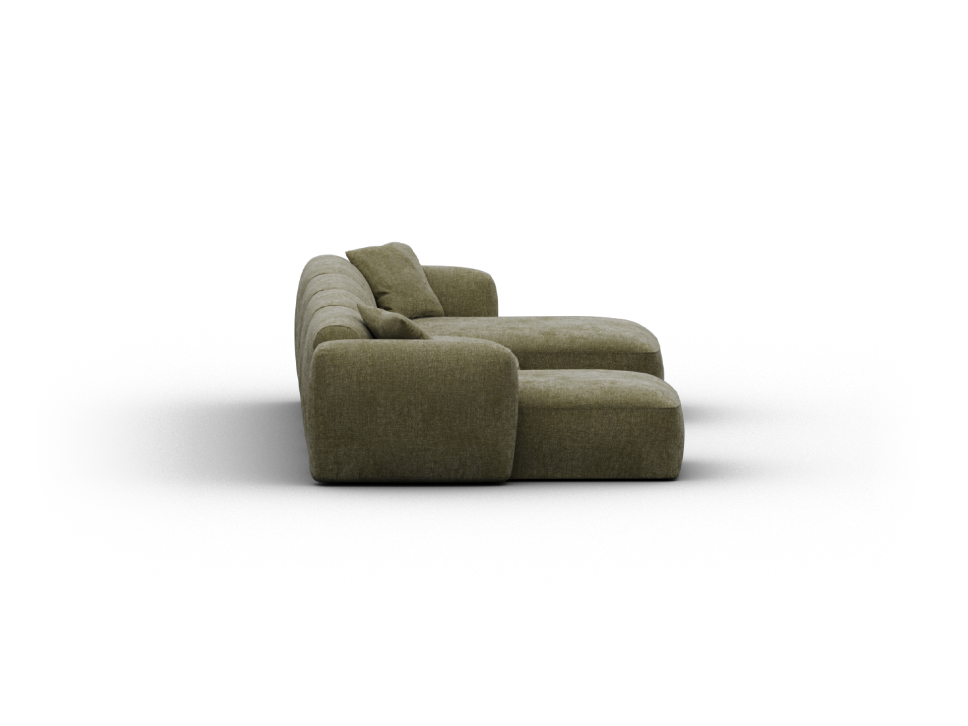 Torquay Modular Sofa - Regular / 4 Sections with 2 Chaises / Forest Dawn (Luxe edition)