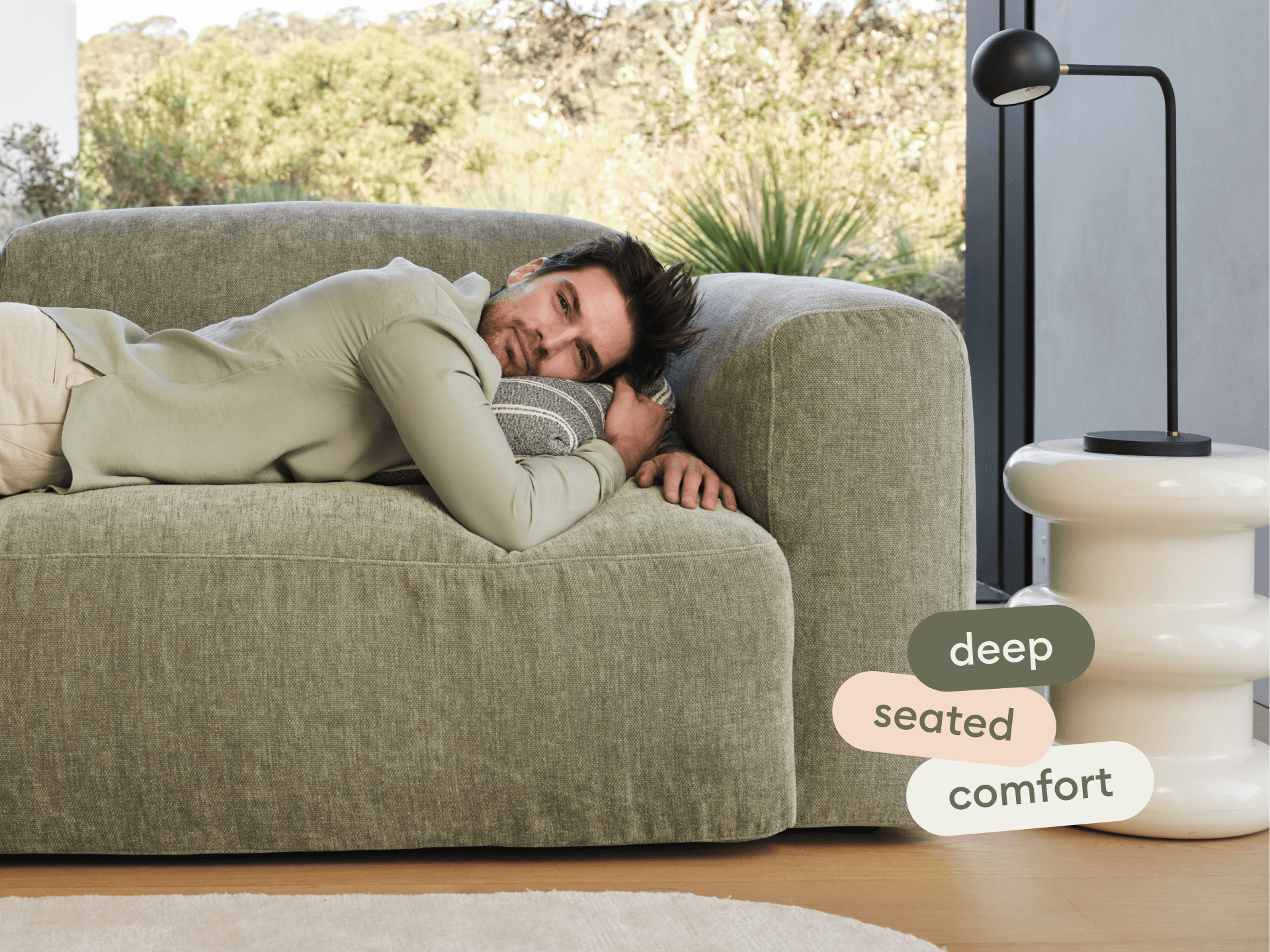 Torquay Modular Sofa - Corner / Regular / 4 Sections / Forest Dawn (Luxe edition)