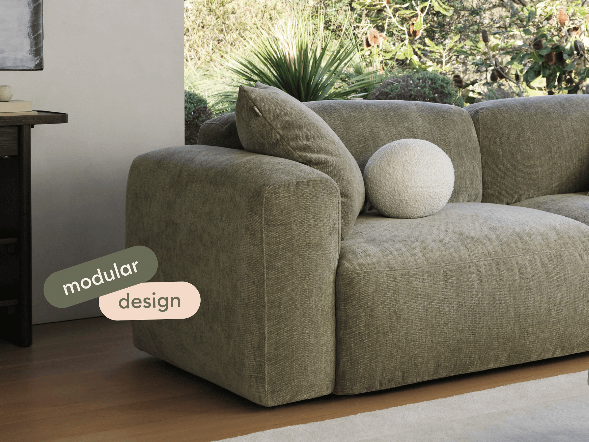 Torquay Modular Sofa - Forest Dawn (Luxe edition) / 4 Sections / Extra Wide