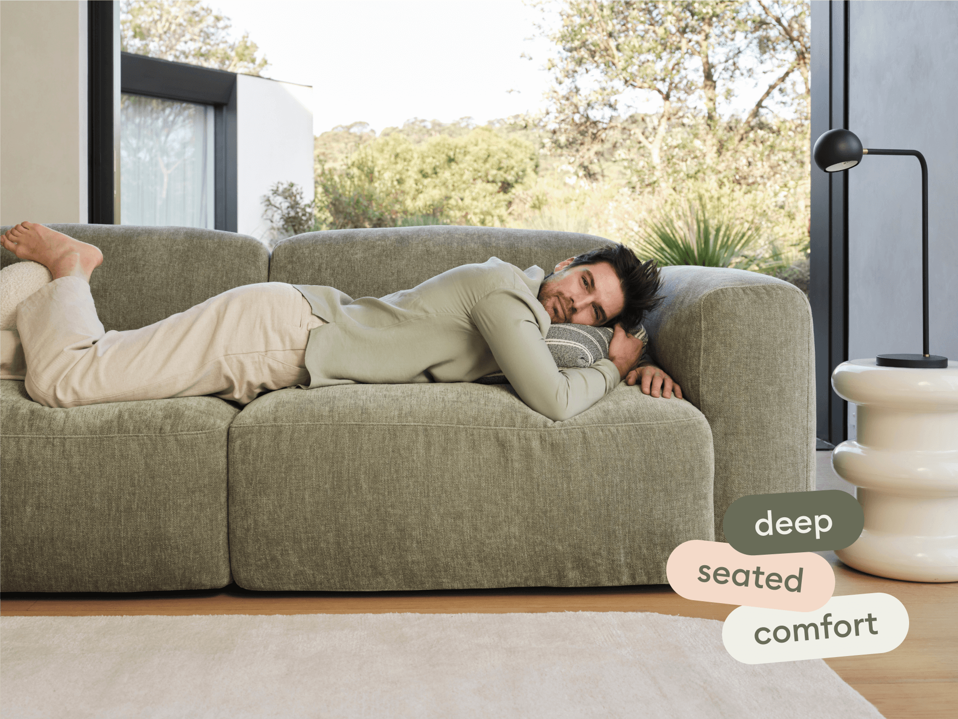 Torquay Modular Sofa - Forest Dawn (Luxe edition) / 4 Sections / Extra Wide