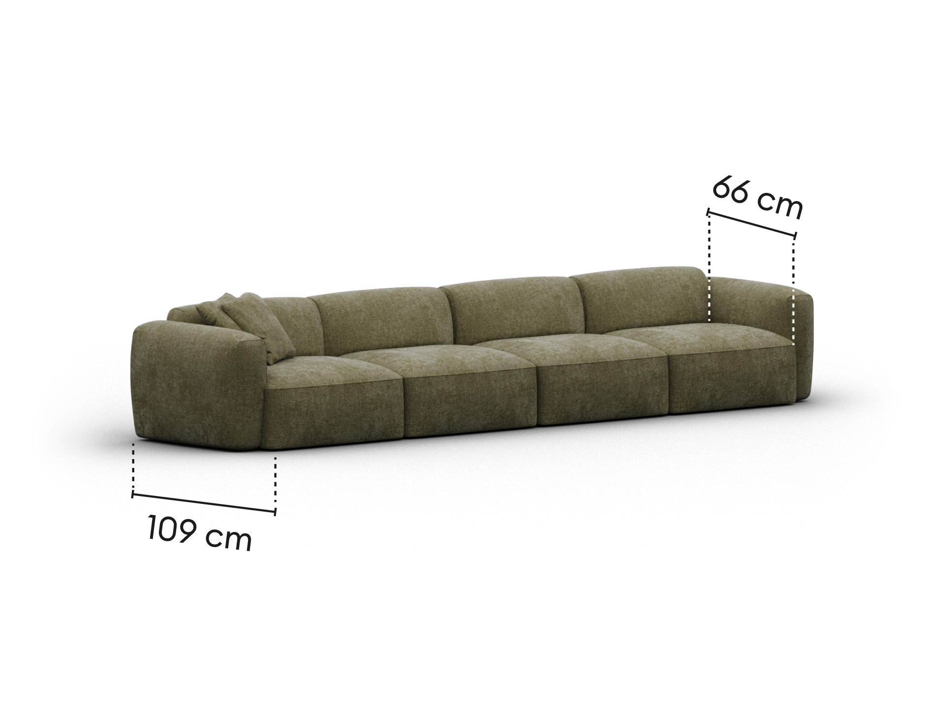 Torquay Modular Sofa - Forest Dawn (Luxe edition) / 4 Sections / Extra Wide