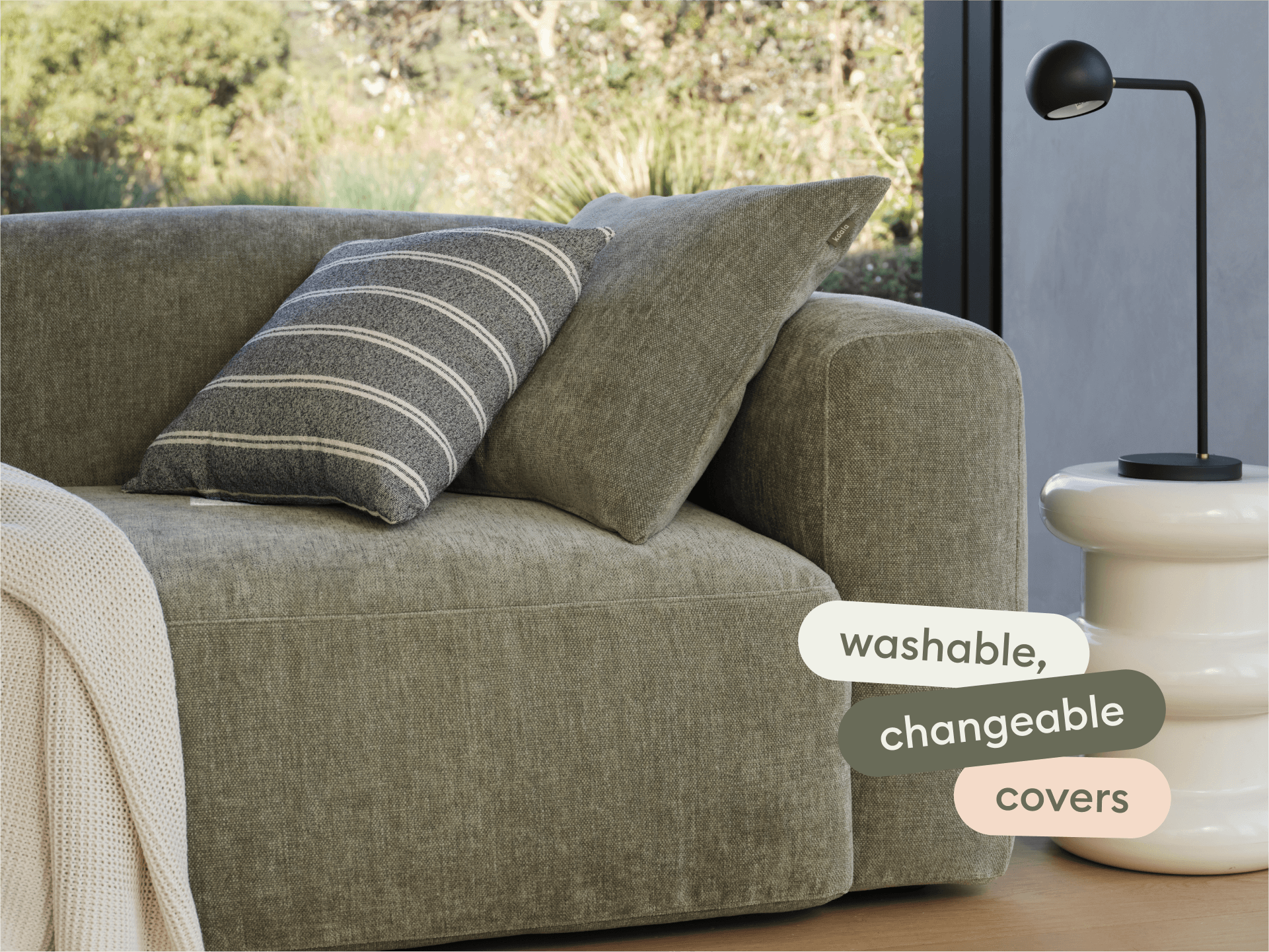 Torquay Modular Sofa - Corner / Regular / 5 Sections with Chaise / Forest Dawn (Luxe edition)