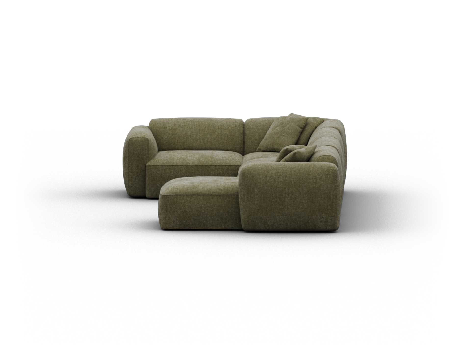 Torquay Modular Sofa - Extra Wide / 5 Sections with Chaise / Forest Dawn (Luxe edition)