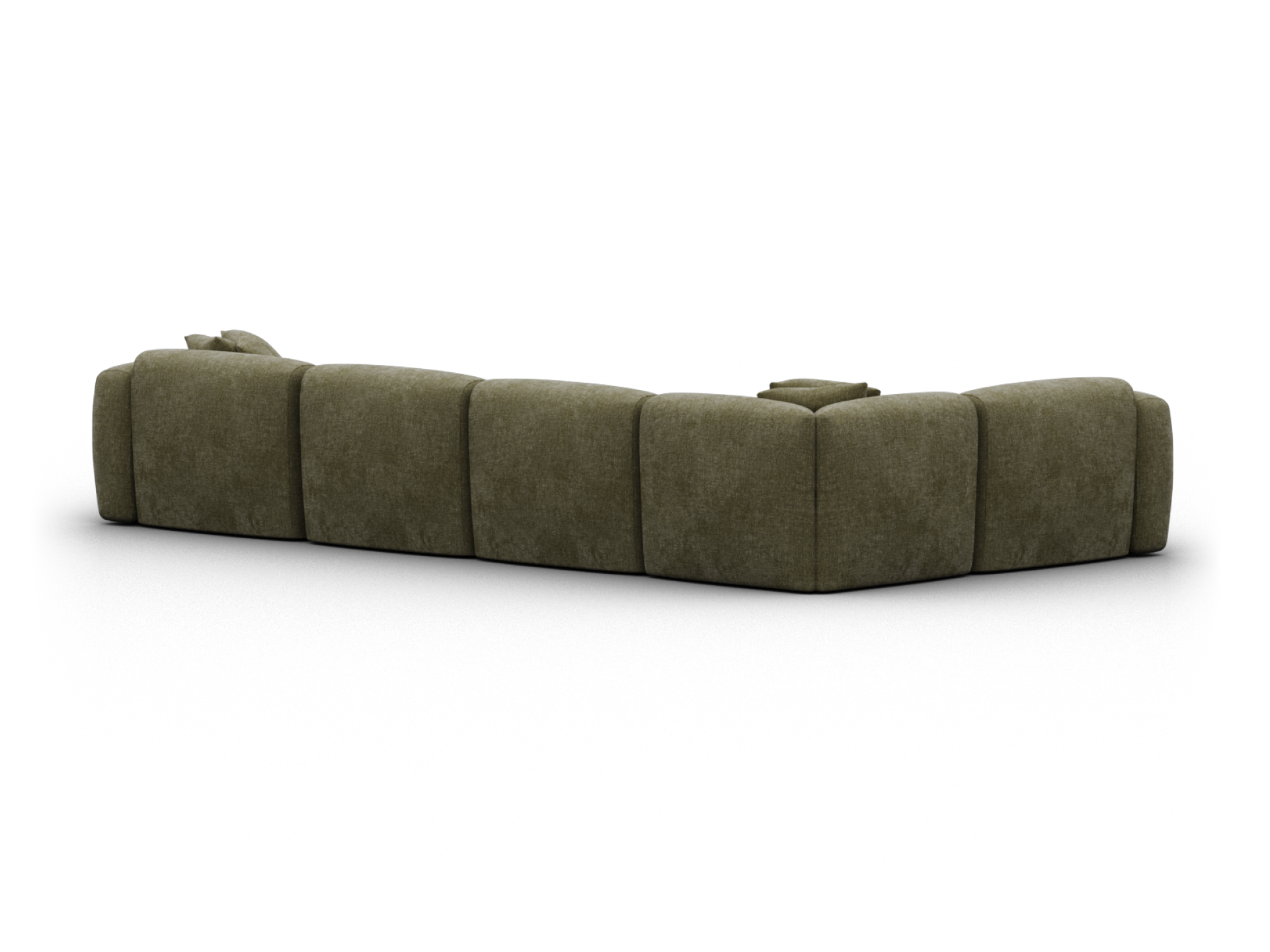 Torquay Modular Sofa - Extra Wide / 5 Sections with Chaise / Forest Dawn (Luxe edition)