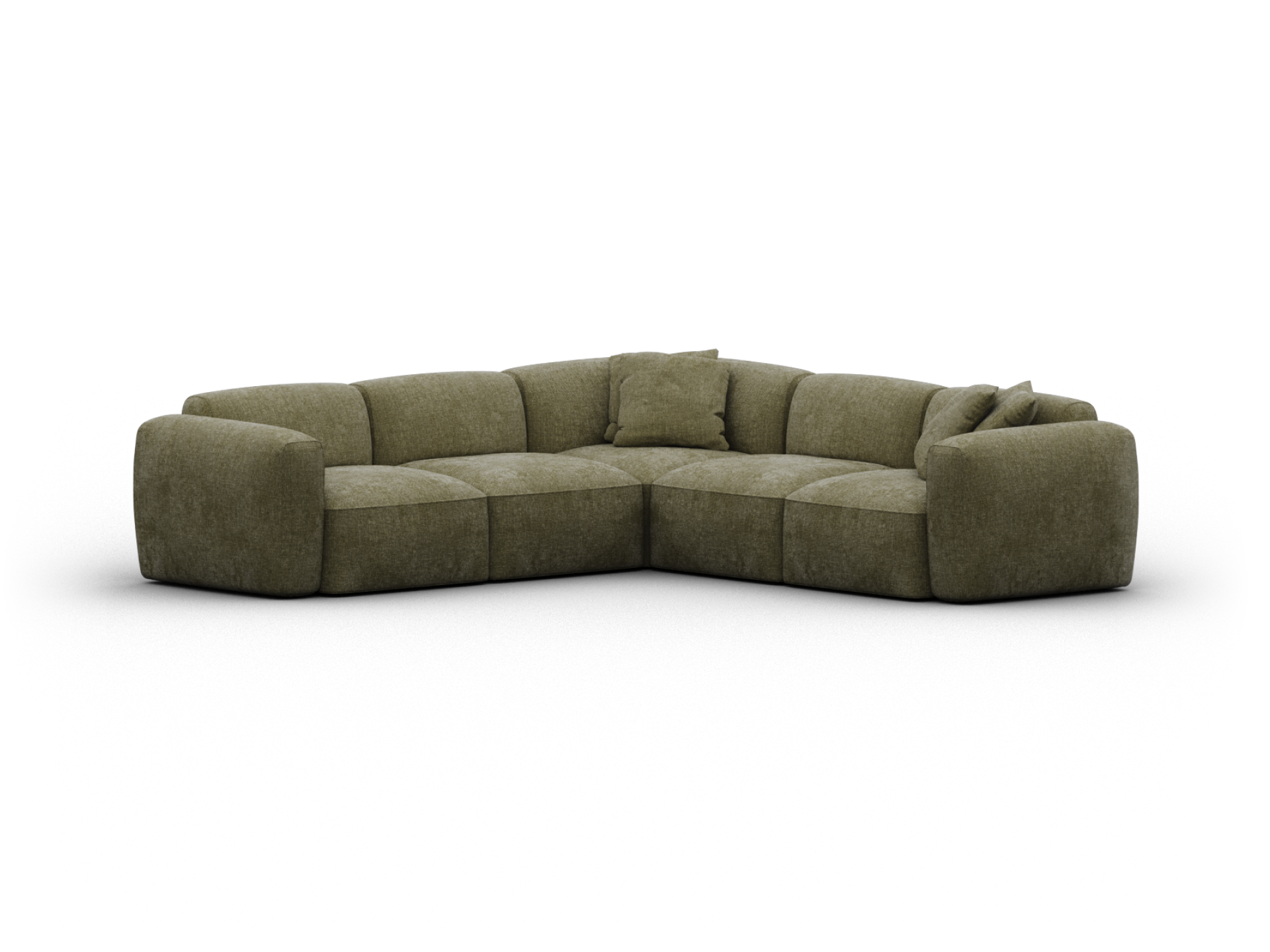 Torquay Modular Sofa - Corner / Regular / 5 Sections / Forest Dawn (Luxe edition)