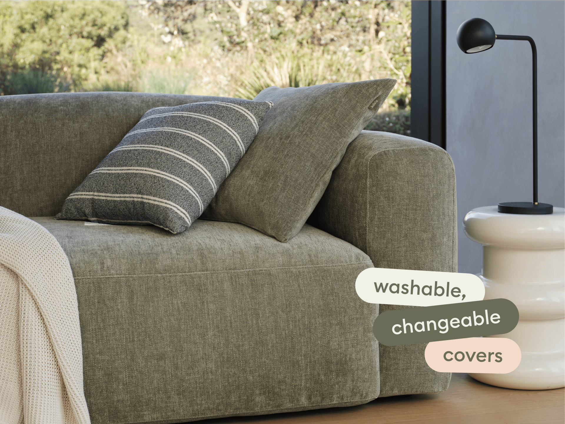 Torquay Modular Sofa - Corner / Regular / 5 Sections / Forest Dawn (Luxe edition)