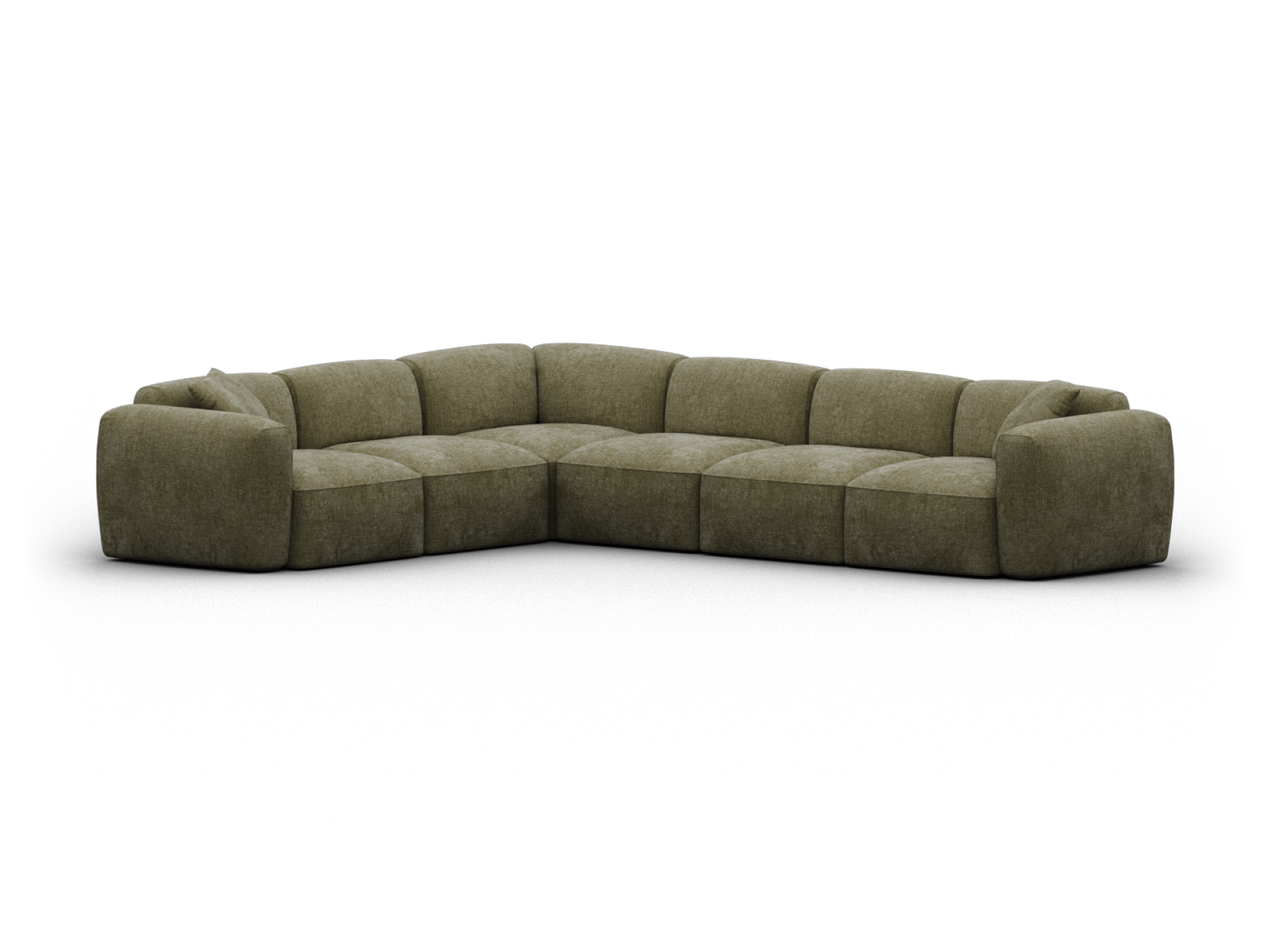 Torquay Modular Sofa - Regular / 6 Sections / Forest Dawn (Luxe edition)
