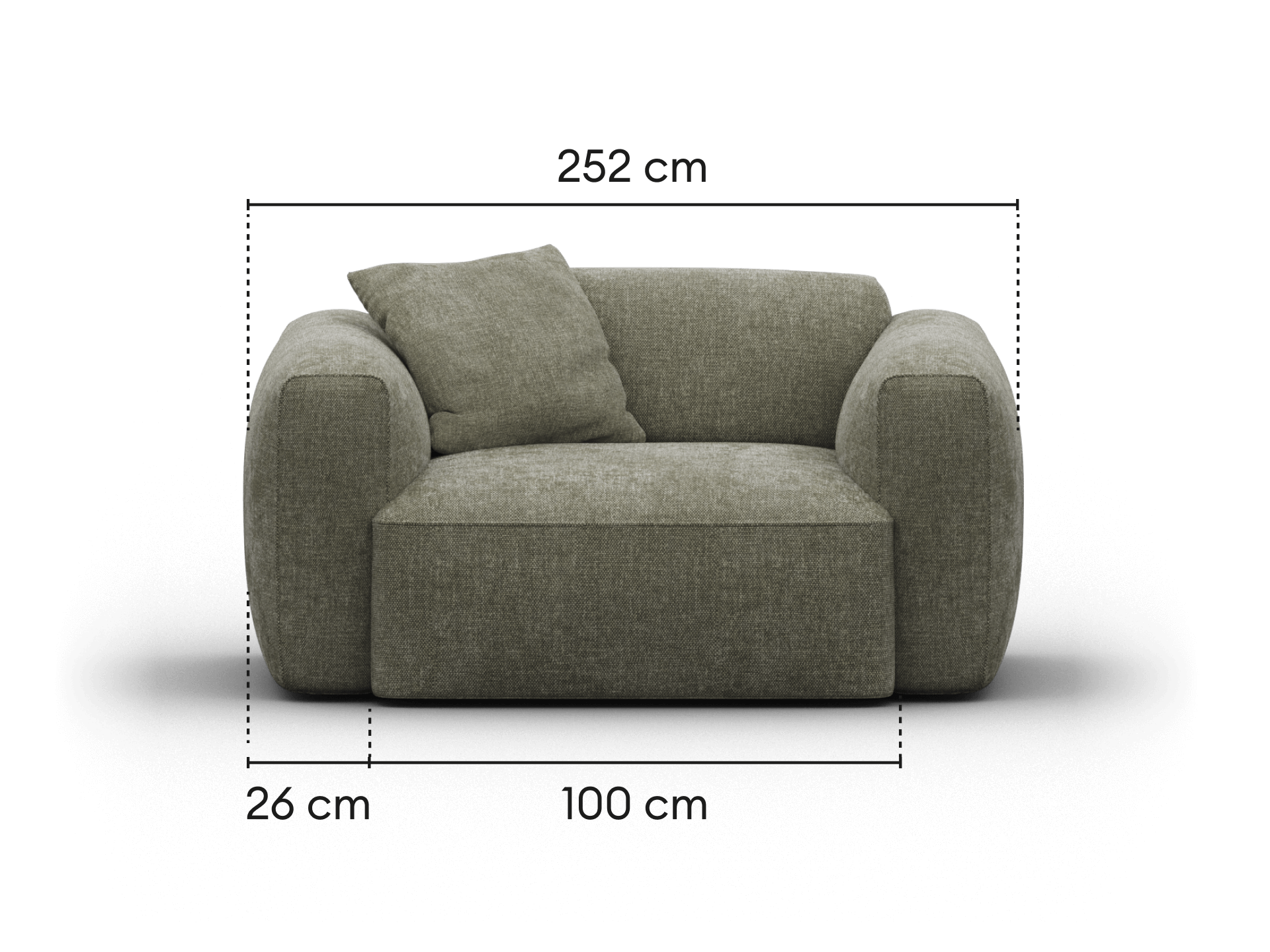 Torquay Modular Armchair - Forest Dawn (Luxe edition) / Extra Wide