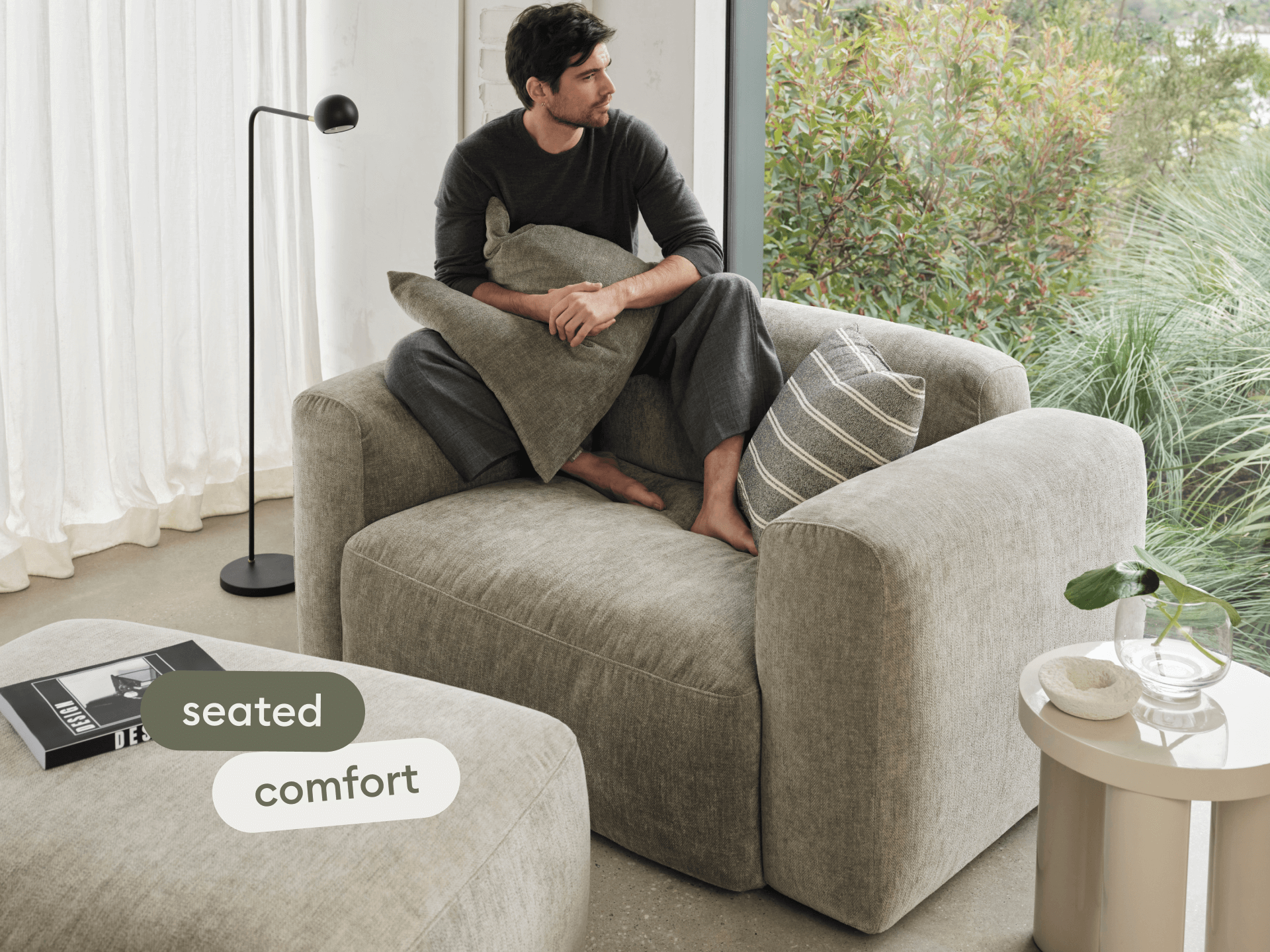 Torquay Modular Armchair Covers - Extra Wide / Forest Dawn (Luxe edition)