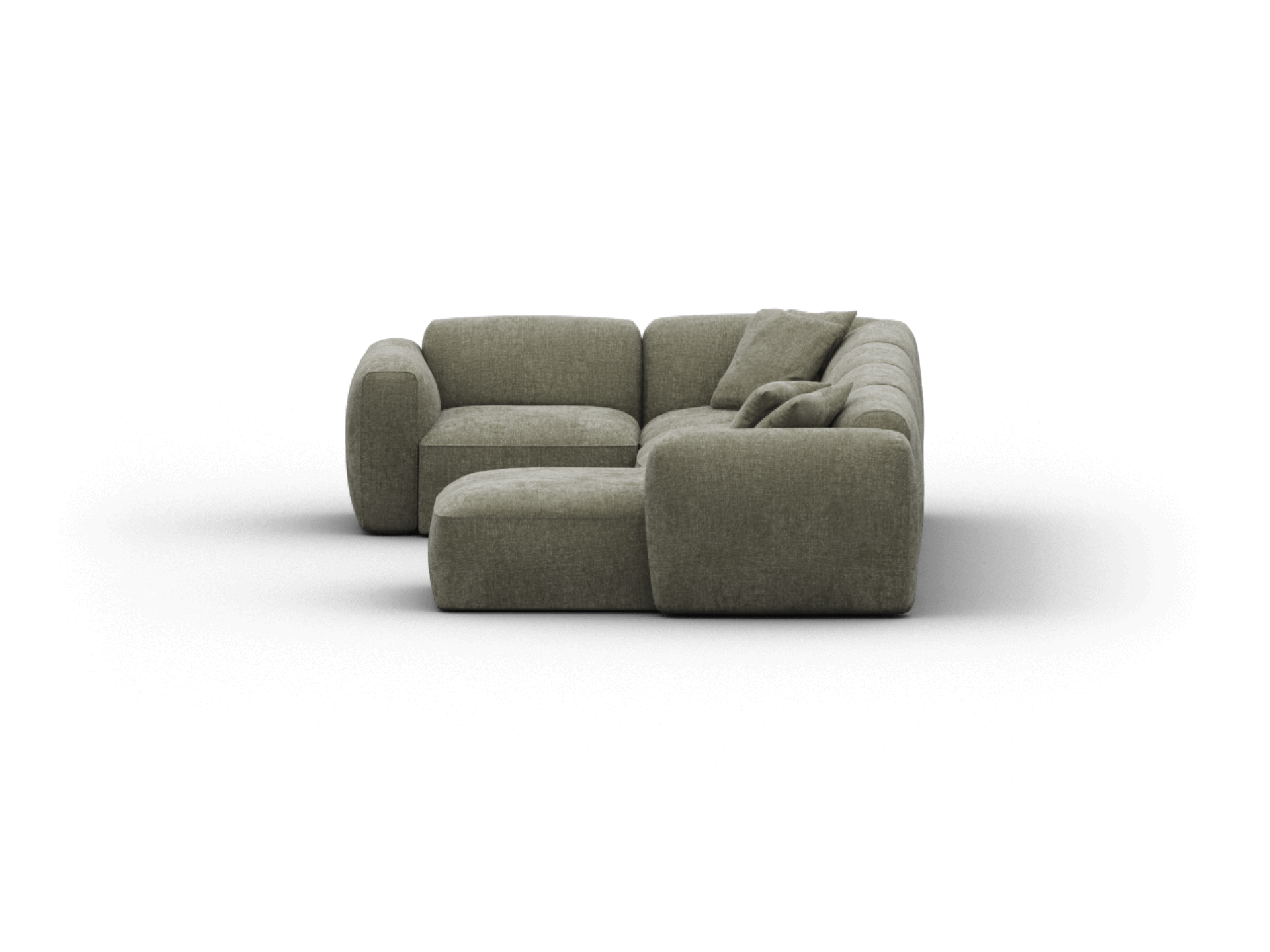 Torquay Modular Sofa - Forest Dawn (Luxe edition) / 5 Sections with Chaise / Regular