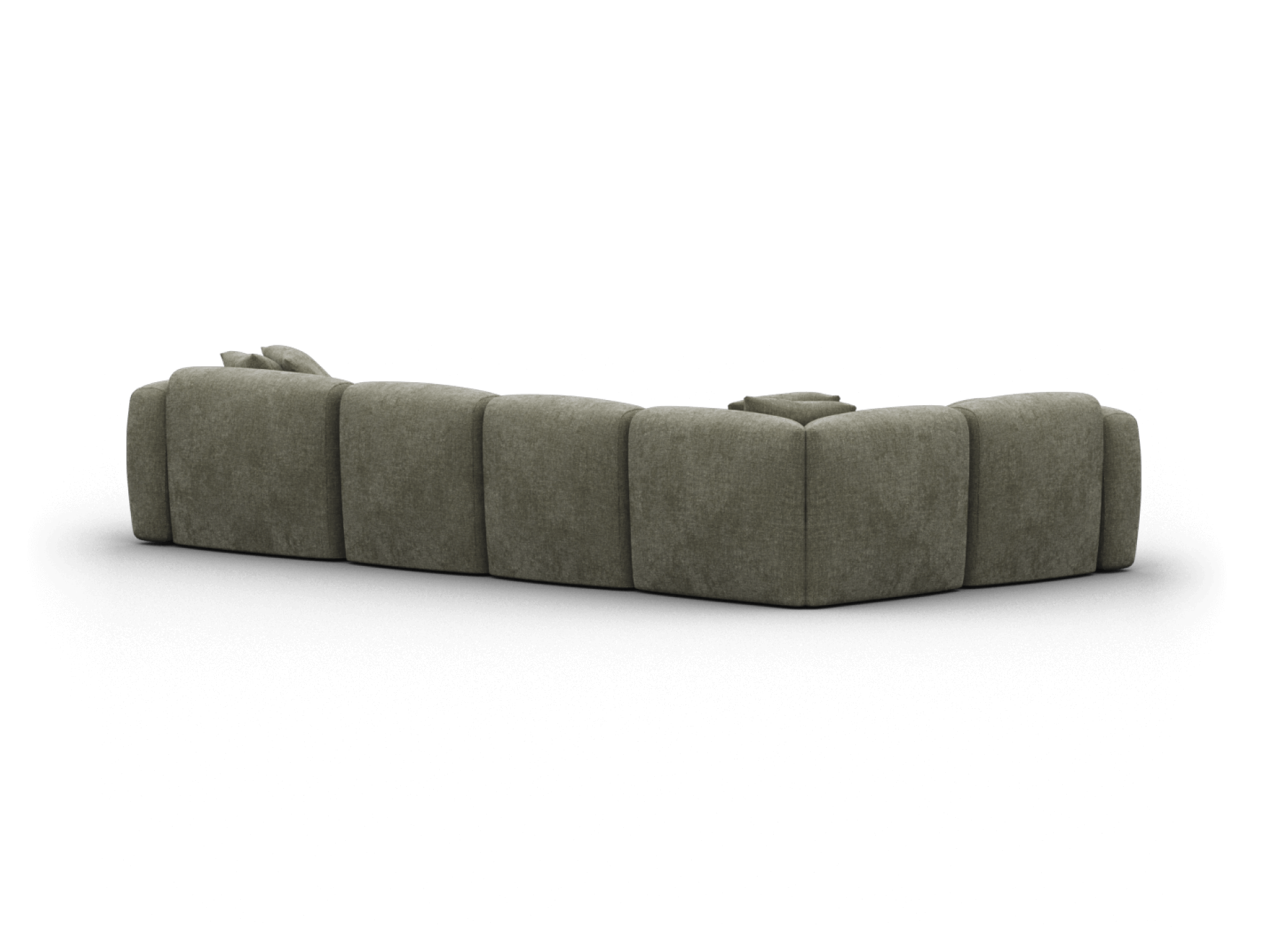 Torquay Modular Sofa - Forest Dawn (Luxe edition) / 5 Sections with Chaise / Regular