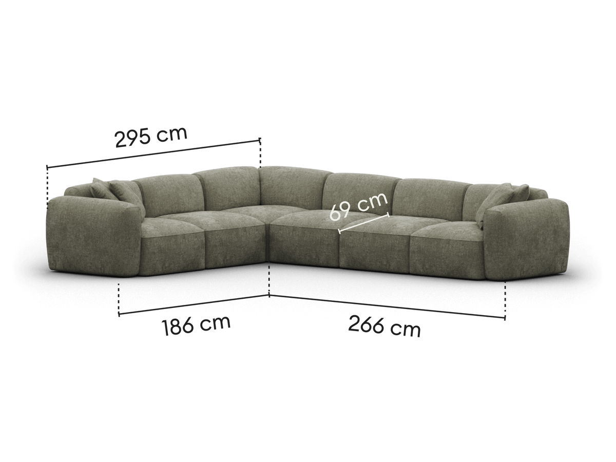 Torquay Modular Sofa - Forest Dawn (Luxe edition) / 6 Sections / Regular