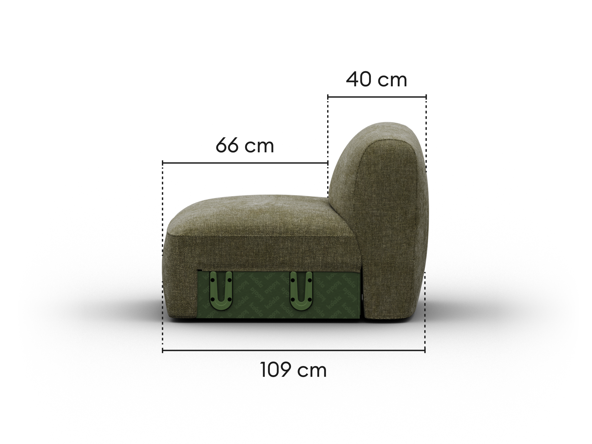 Torquay Modular Sofa Section - Regular / Seat / Forest Dawn (Luxe edition)