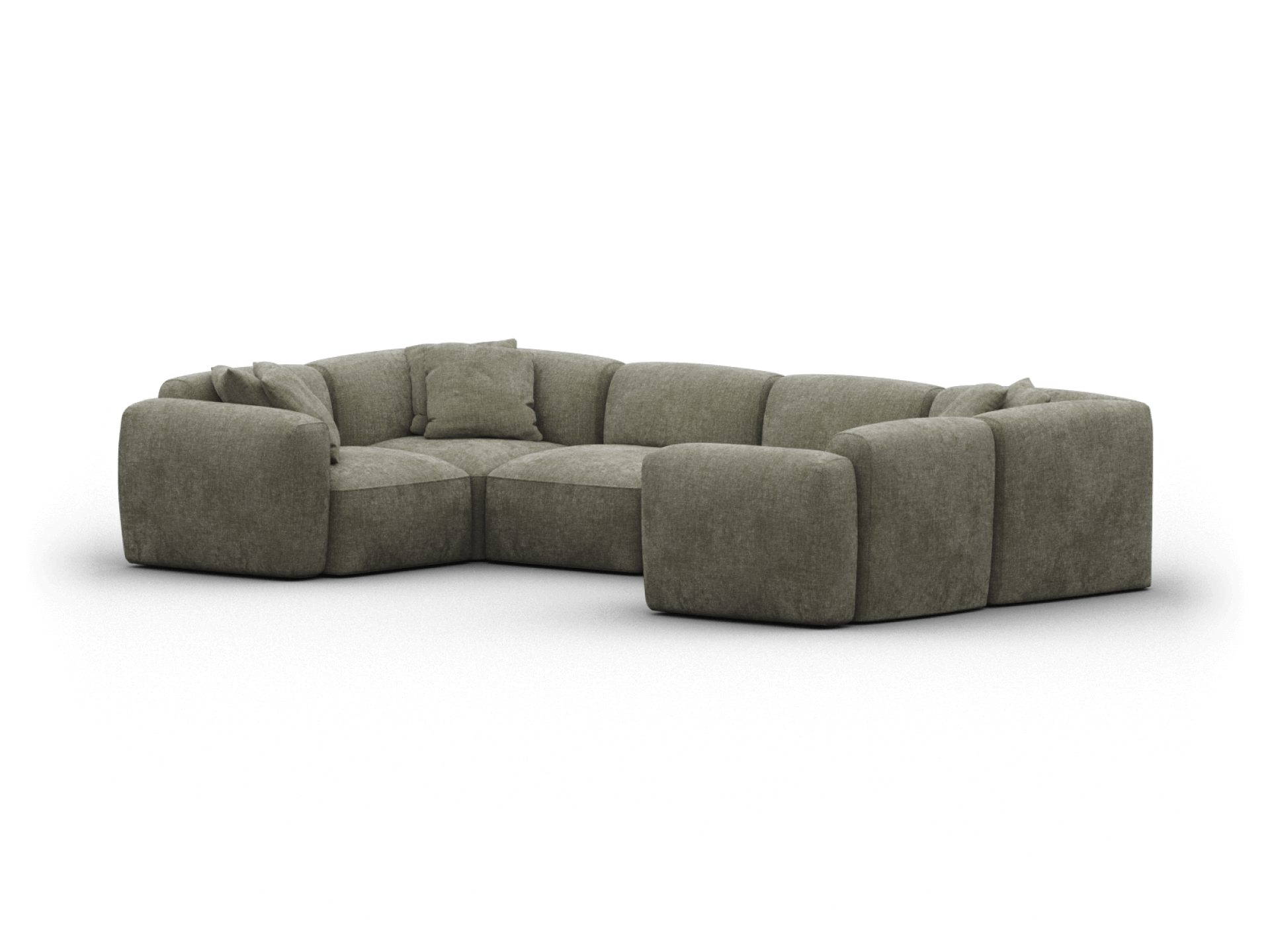 Torquay Modular Sofa - Forest Dawn (Luxe edition) / 6 Sections / Regular