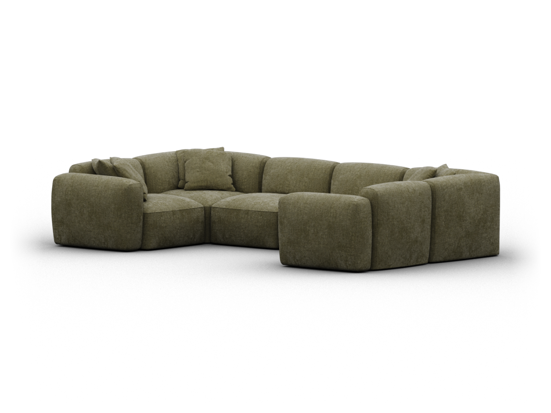 Torquay Modular Sofa - Forest Dawn (Luxe edition) / 6 Sections / Regular