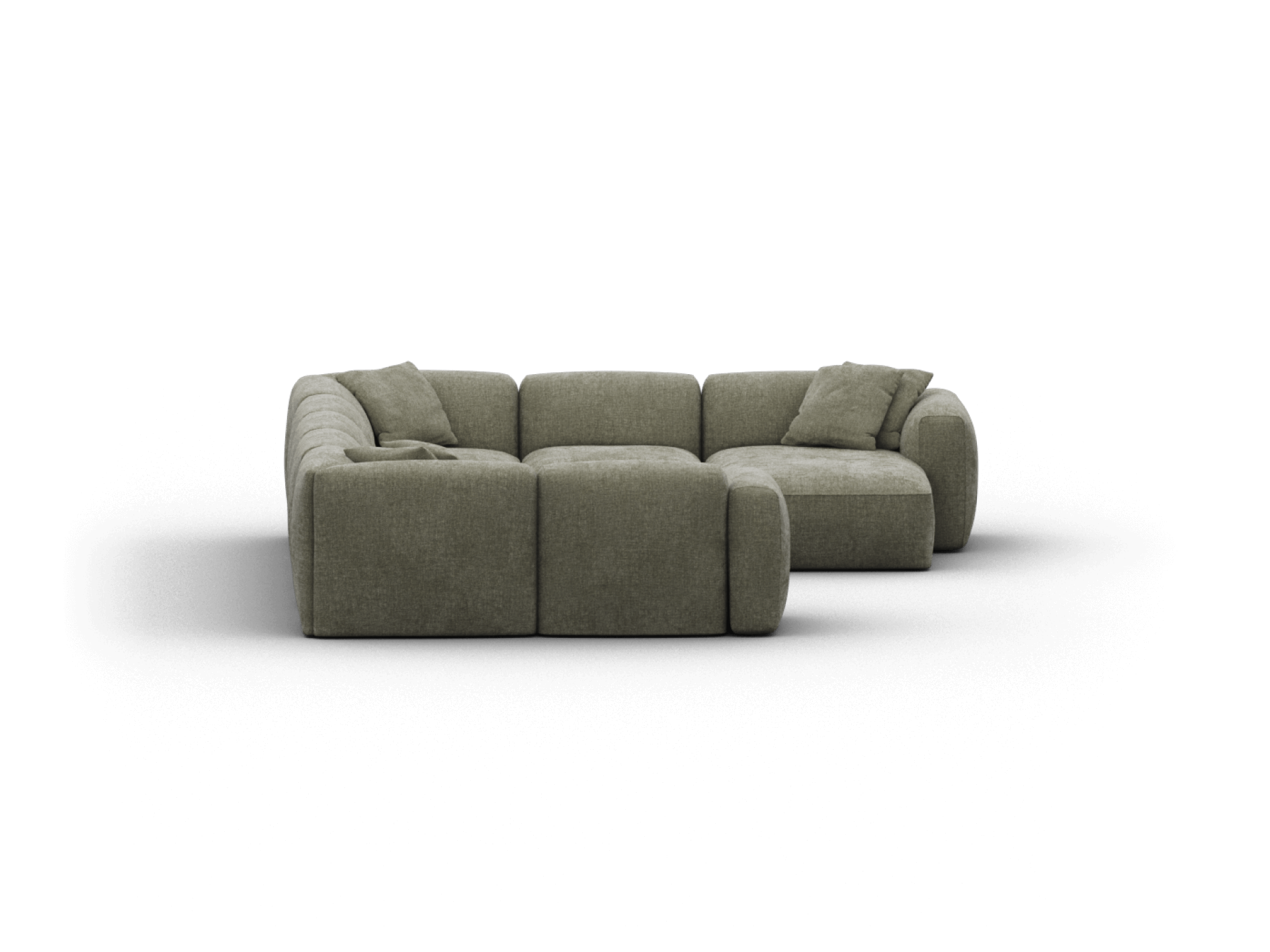 Torquay Modular Sofa - Forest Dawn (Luxe edition) / 8 Sections with Chaise / Regular