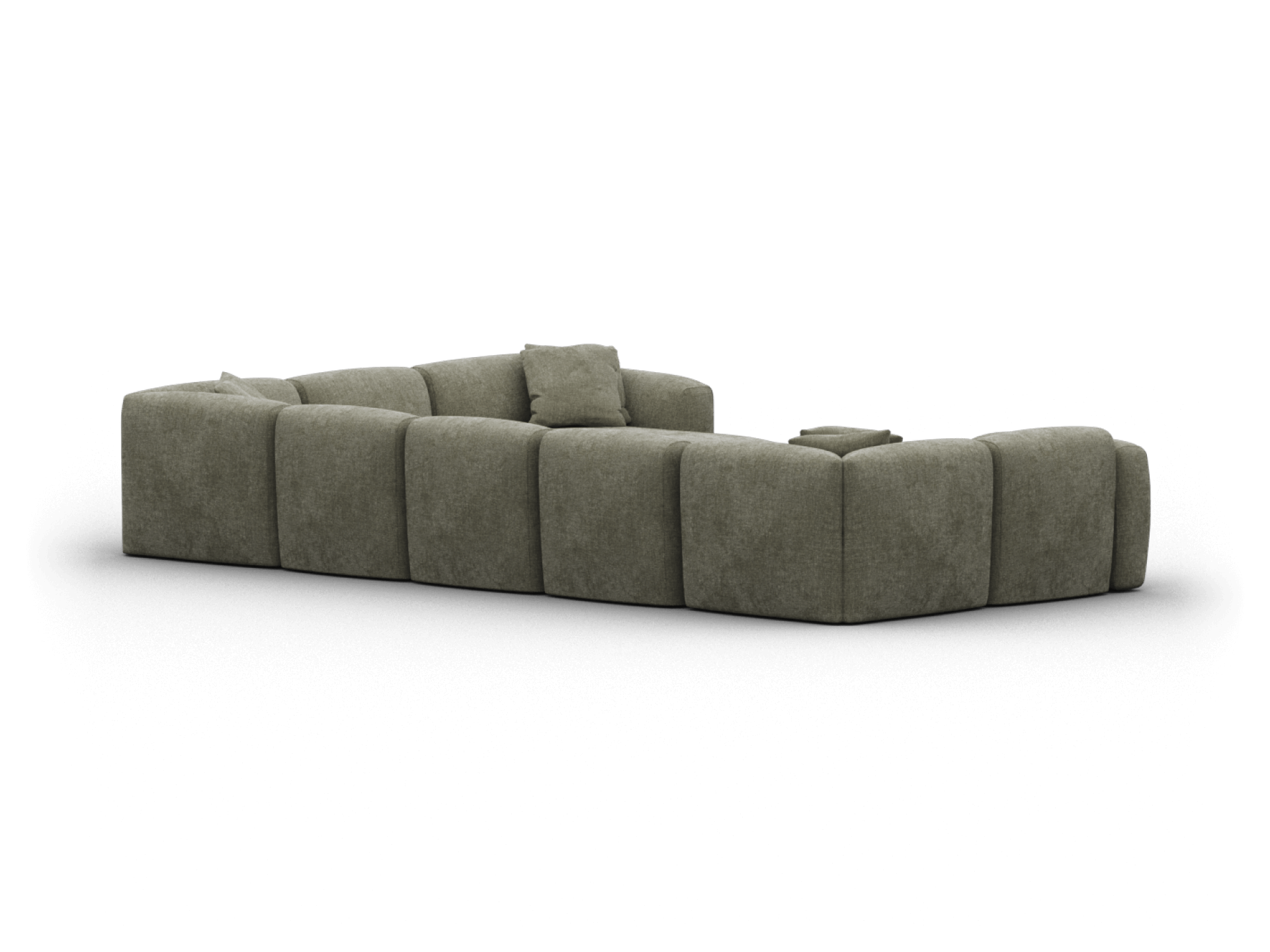 Torquay Modular Sofa - Forest Dawn (Luxe edition) / 8 Sections with Chaise / Regular