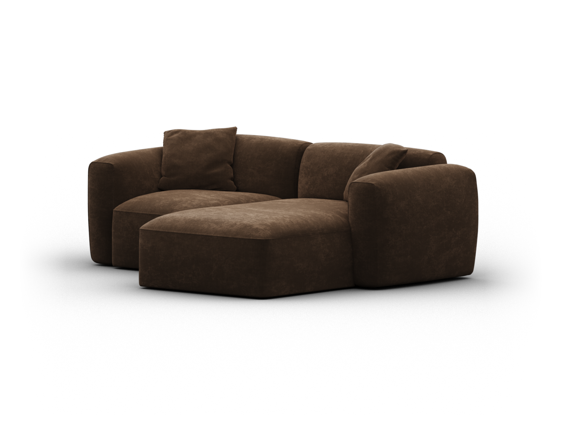 Torquay Modular Sofa - Chaise / Regular / 2 Sections / Midnight Mocha