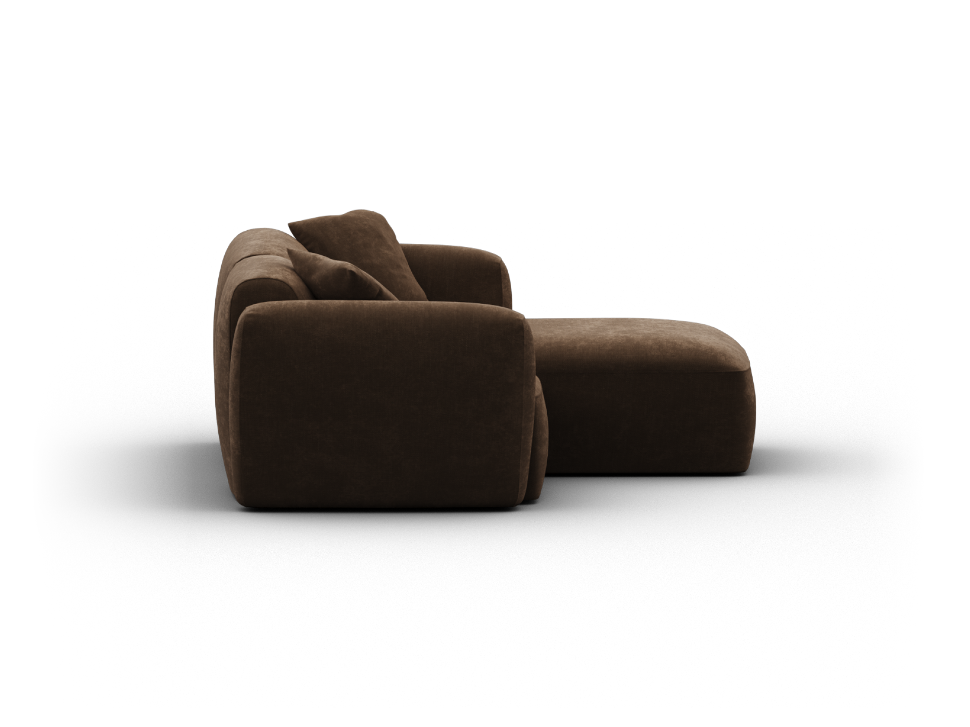 Torquay Modular Sofa - Chaise / Regular / 2 Sections / Midnight Mocha