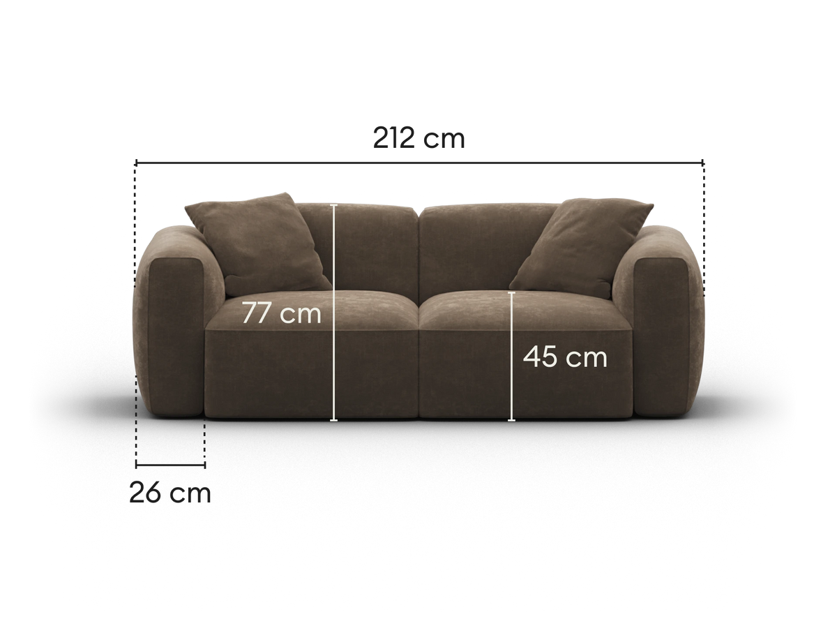 Torquay Modular Sofa - Midnight Mocha / 2 Sections / Regular
