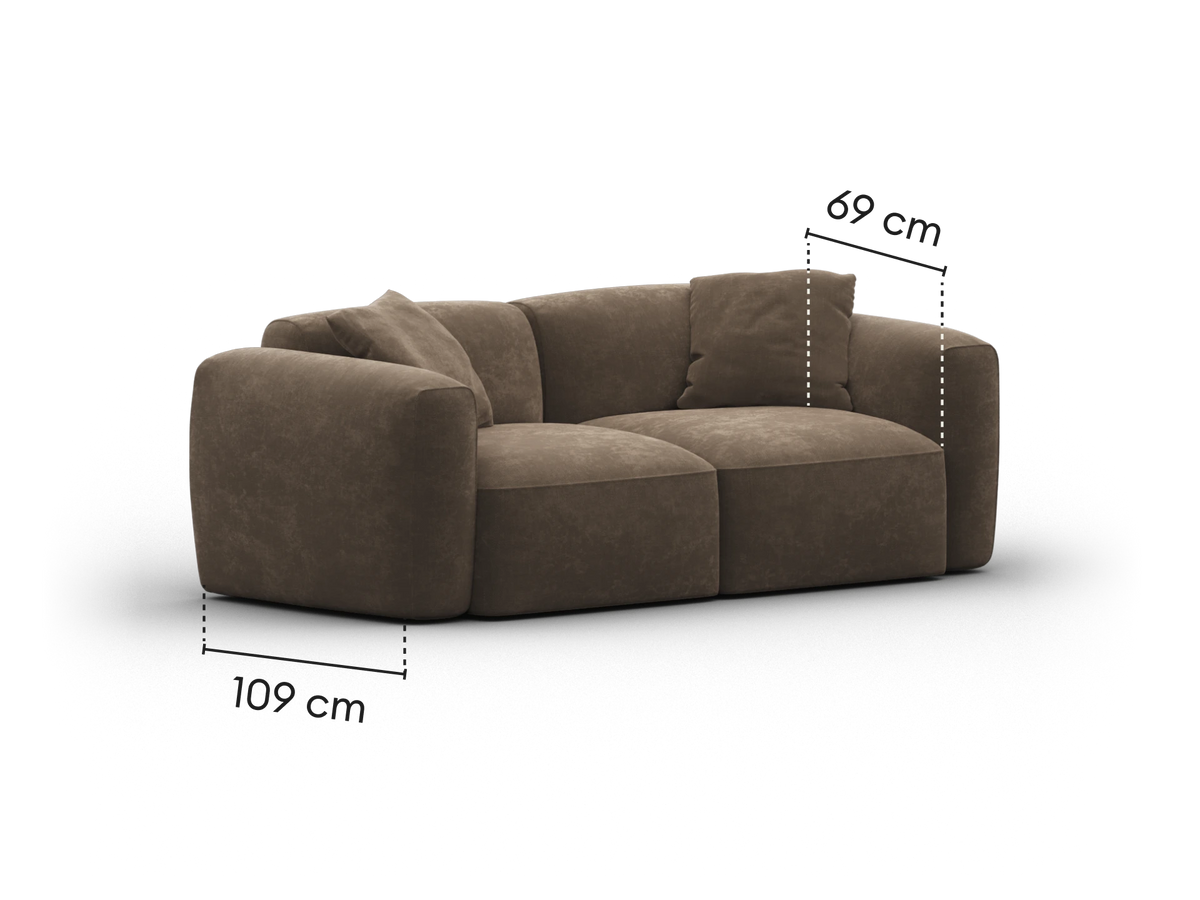 Torquay Modular Sofa - Midnight Mocha / 2 Sections / Regular