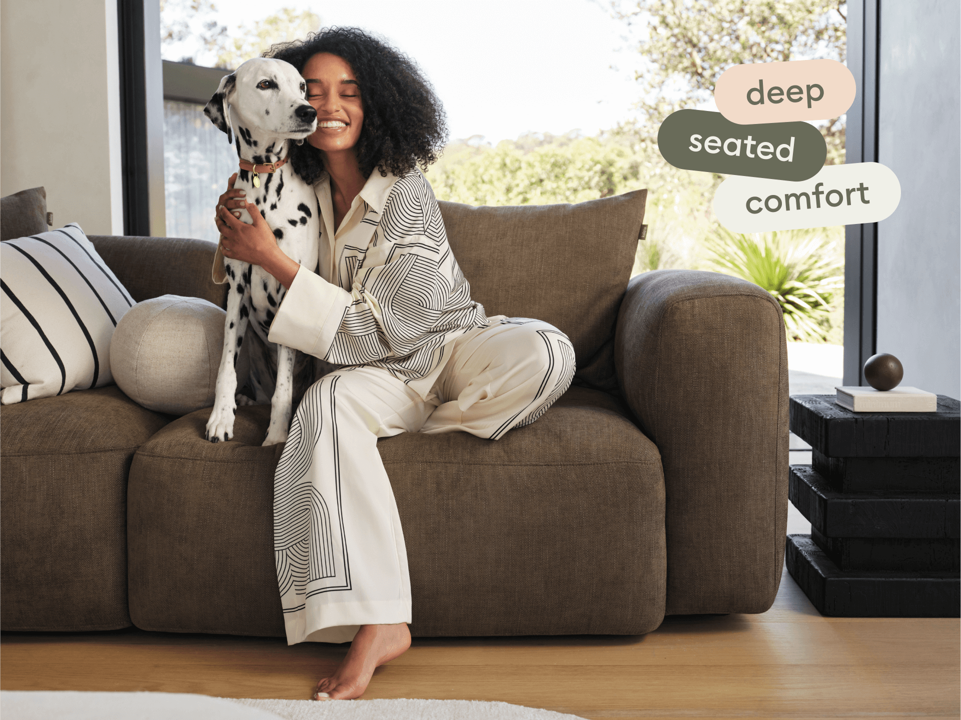 Torquay Modular Sofa - Extra Wide / 2 Sections / Midnight Mocha