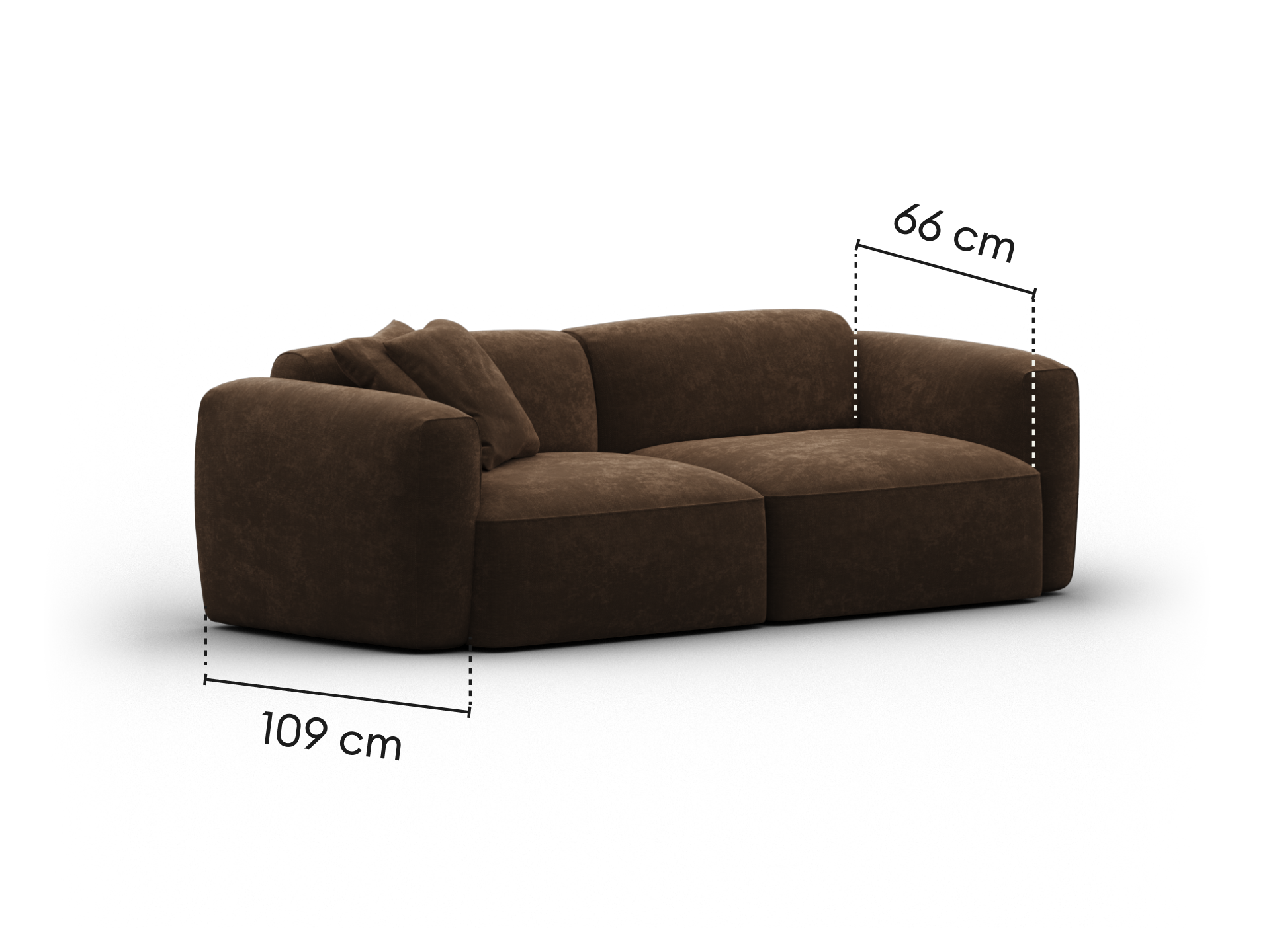 Torquay Modular Sofa - Extra Wide / 2 Sections / Midnight Mocha