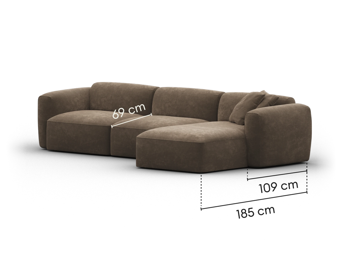 Torquay Modular Sofa - Midnight Mocha / 3 Sections / Extra Wide