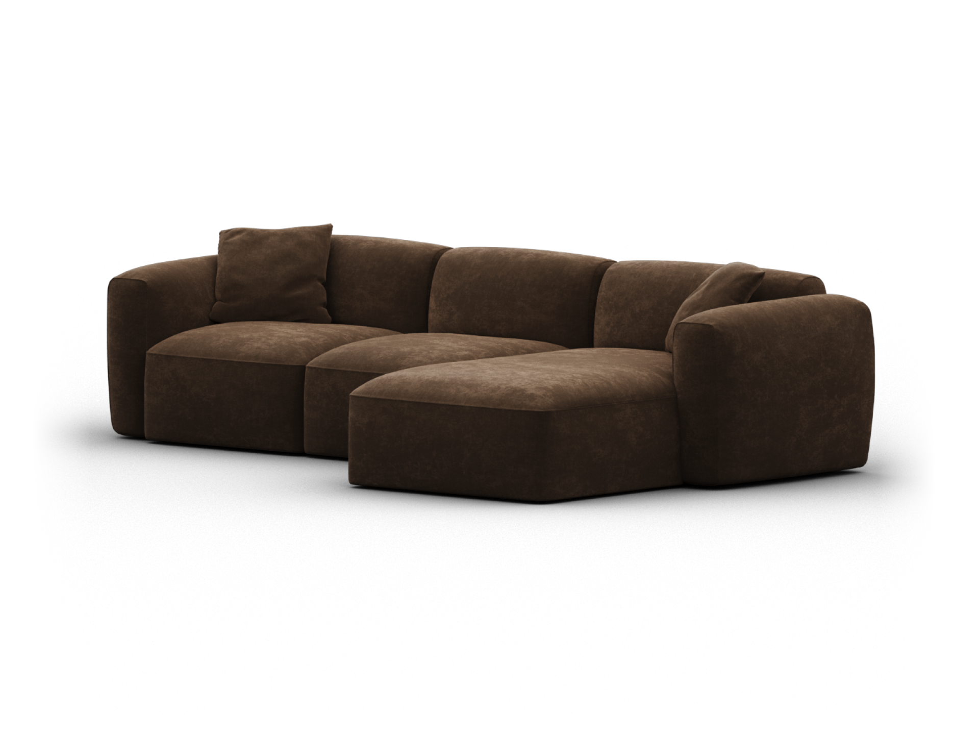 Torquay Modular Sofa - Chaise / Regular / 3 Sections / Midnight Mocha