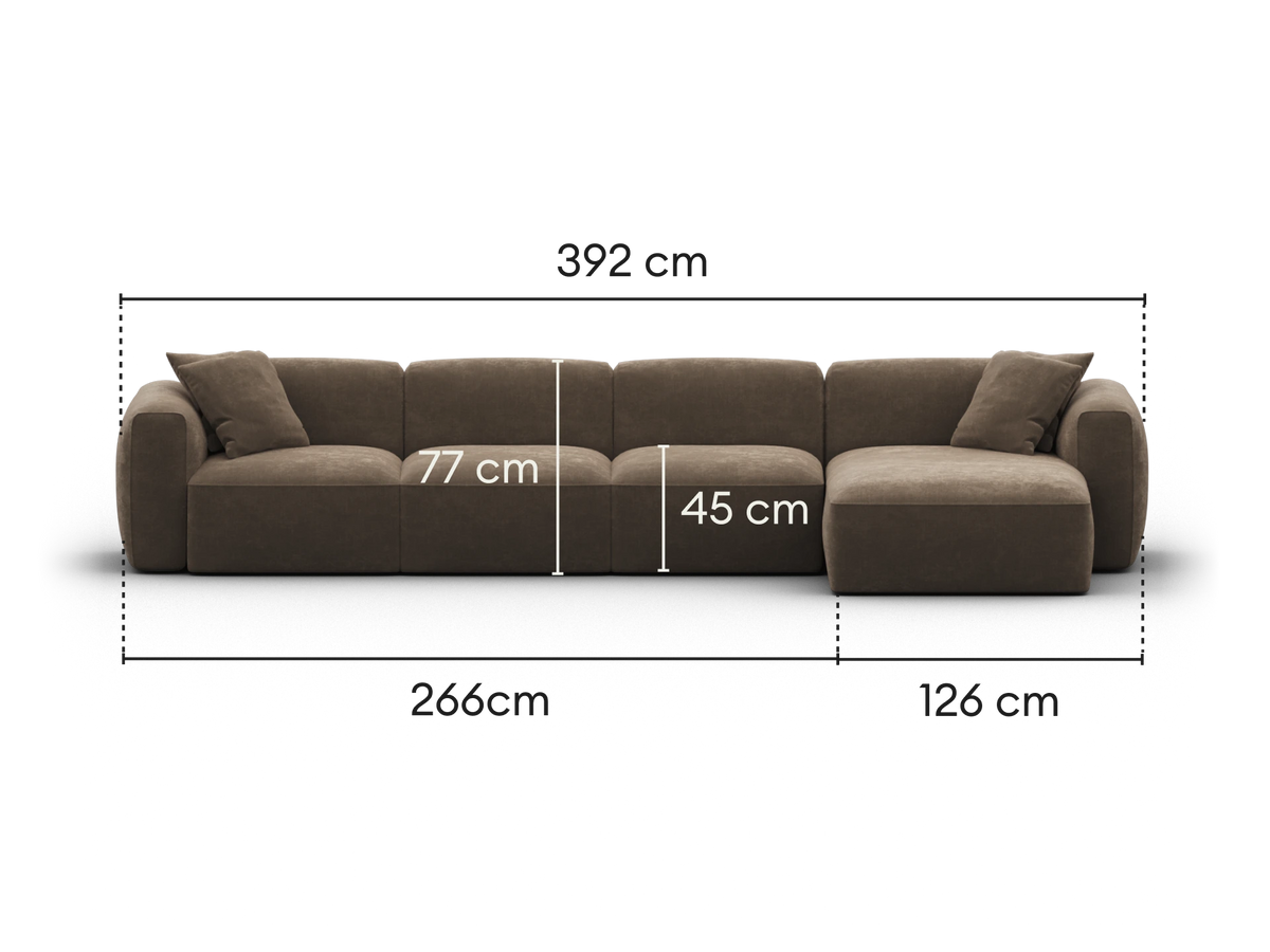 Torquay Modular Sofa - Midnight Mocha / 4 Sections / Regular
