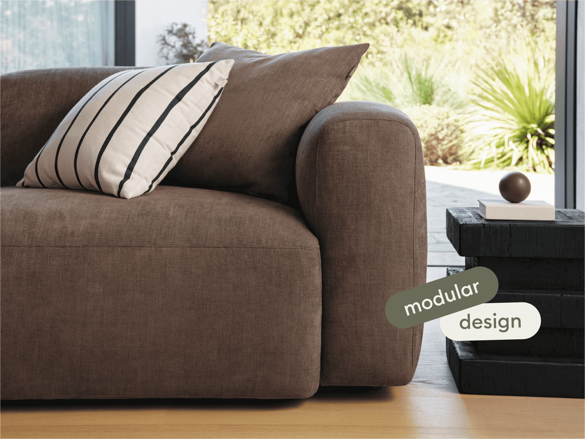 Torquay Modular Sofa - Midnight Mocha / 4 Sections / Extra Wide