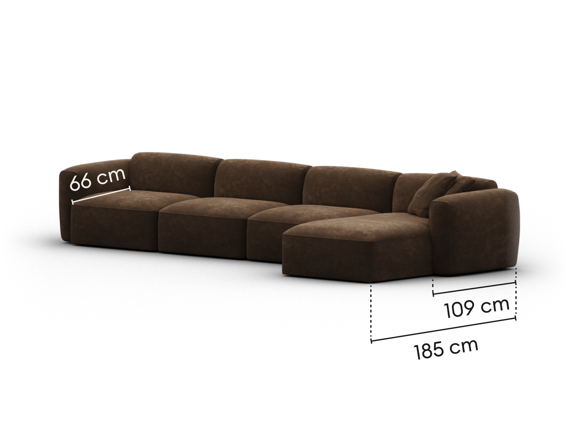 Torquay Modular Sofa - Extra Wide / 4 Sections / Midnight Mocha