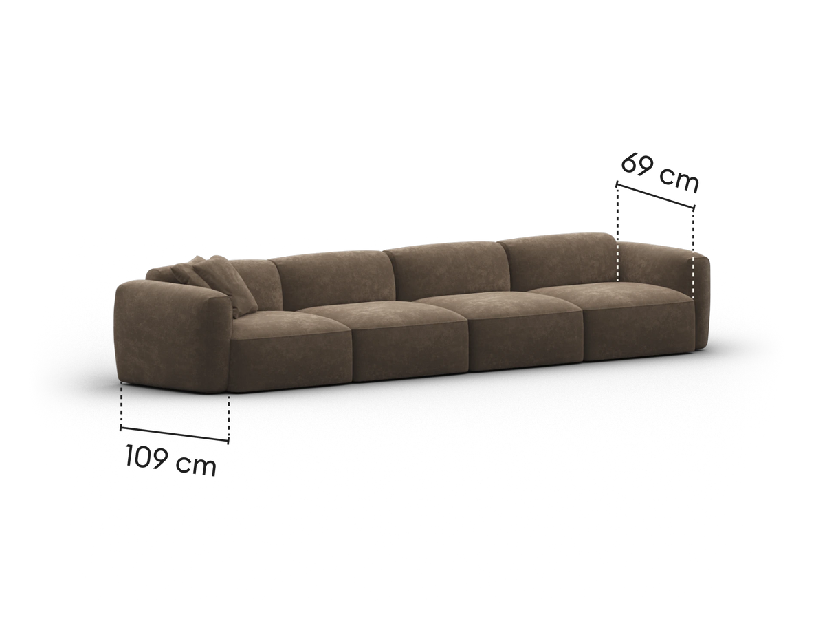 Torquay Modular Sofa - Midnight Mocha / 4 Sections / Extra Wide