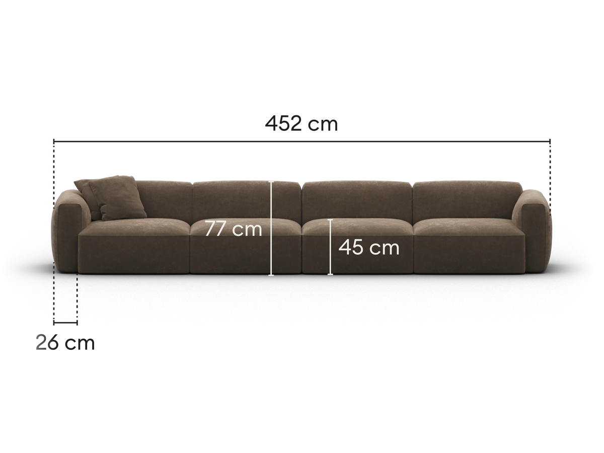 Torquay Modular Sofa - Midnight Mocha / 4 Sections / Extra Wide