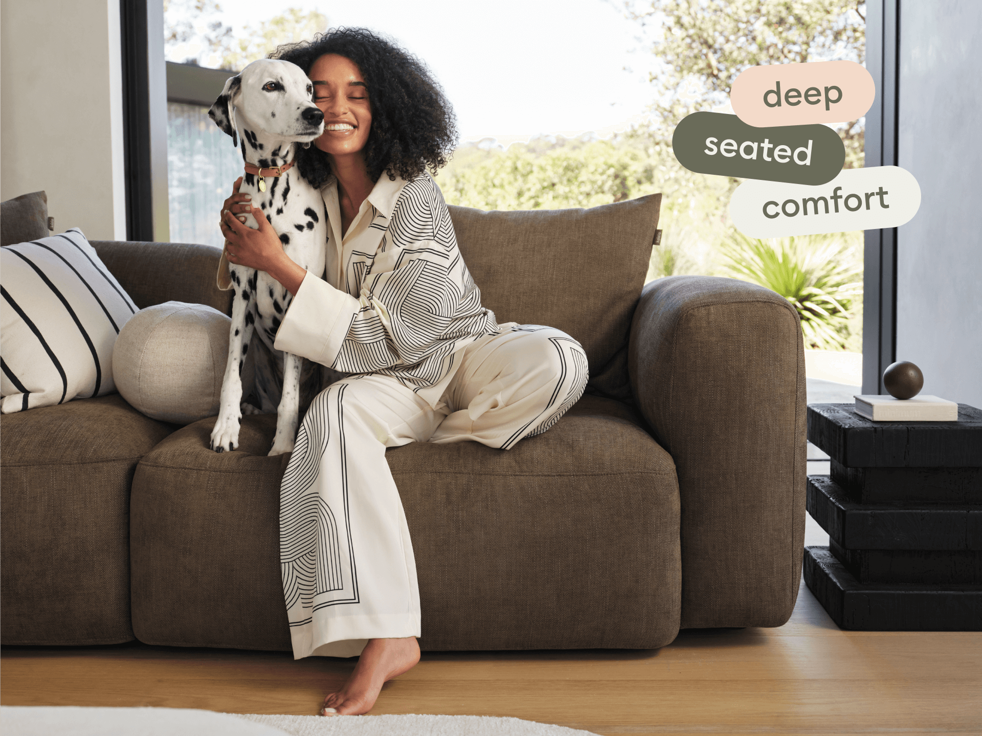 Torquay Modular Sofa - Extra Wide / 4 Sections / Midnight Mocha