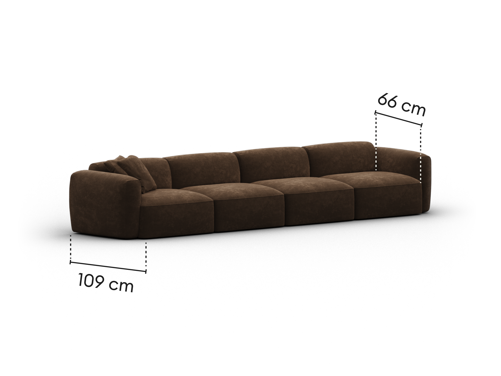 Torquay Modular Sofa - Extra Wide / 4 Sections / Midnight Mocha