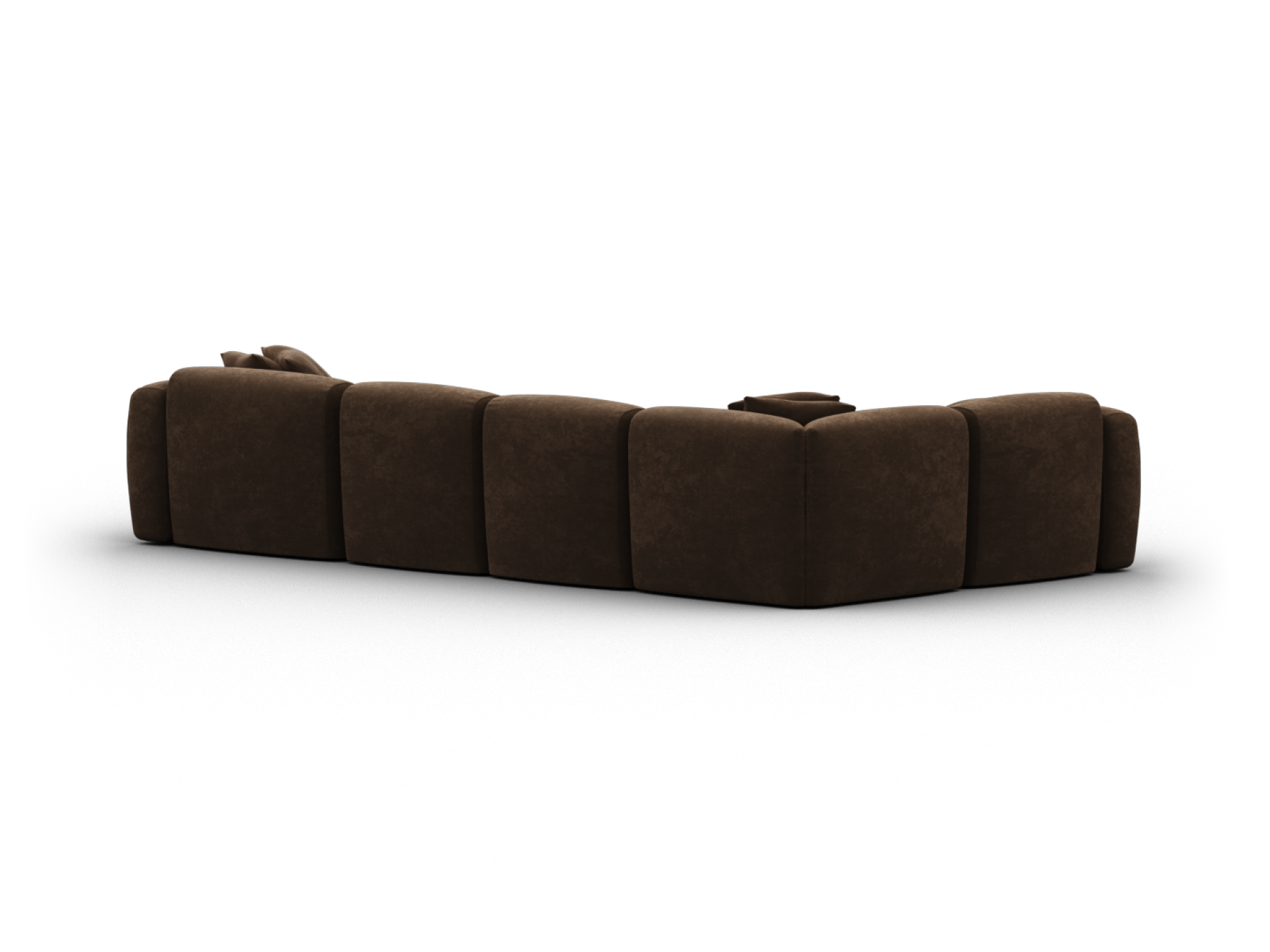Torquay Modular Sofa - Corner / Regular / 5 Sections with Chaise / Midnight Mocha