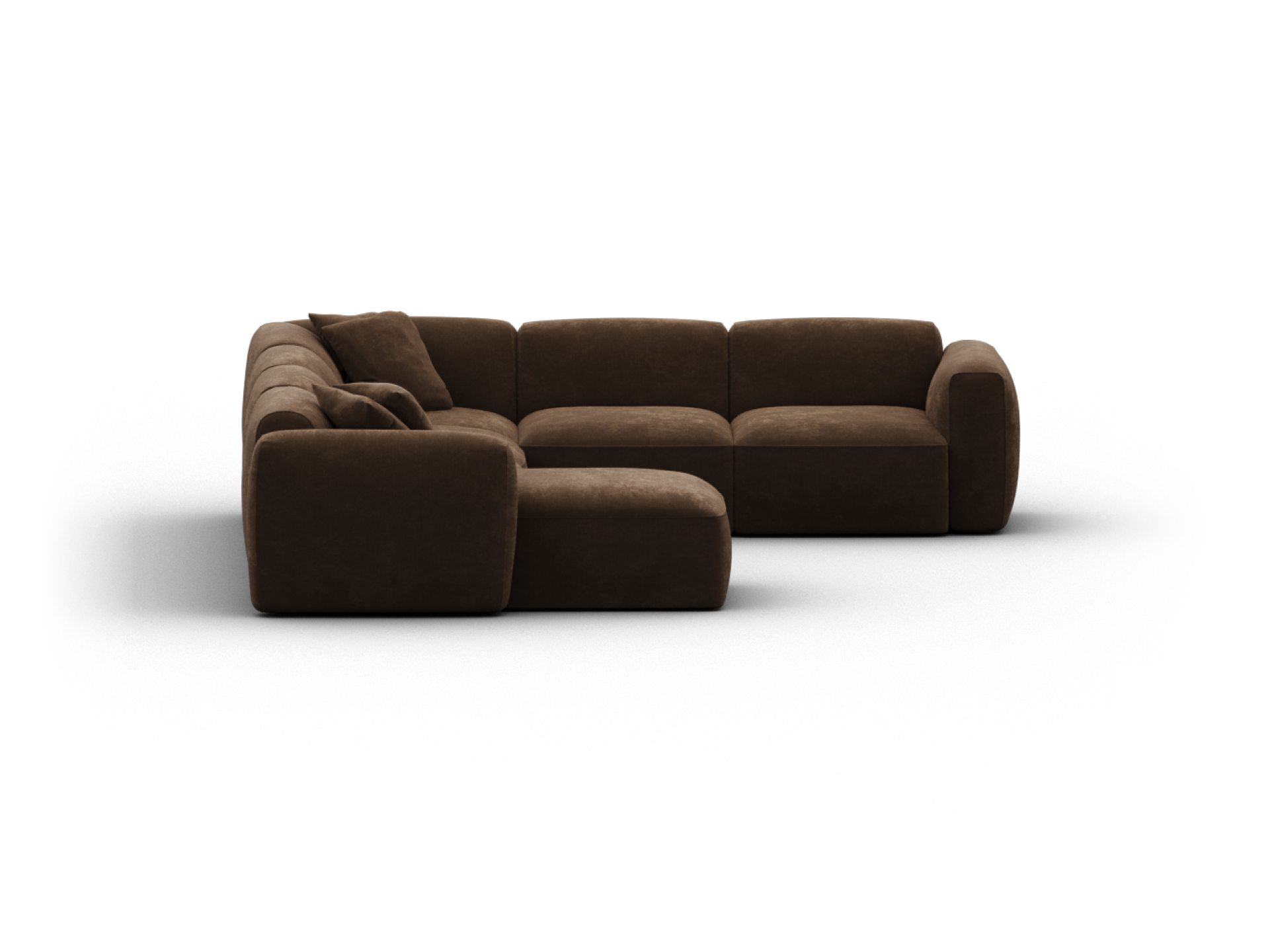 Torquay Modular Sofa - Regular / 6 Sections with Chaise / Midnight Mocha
