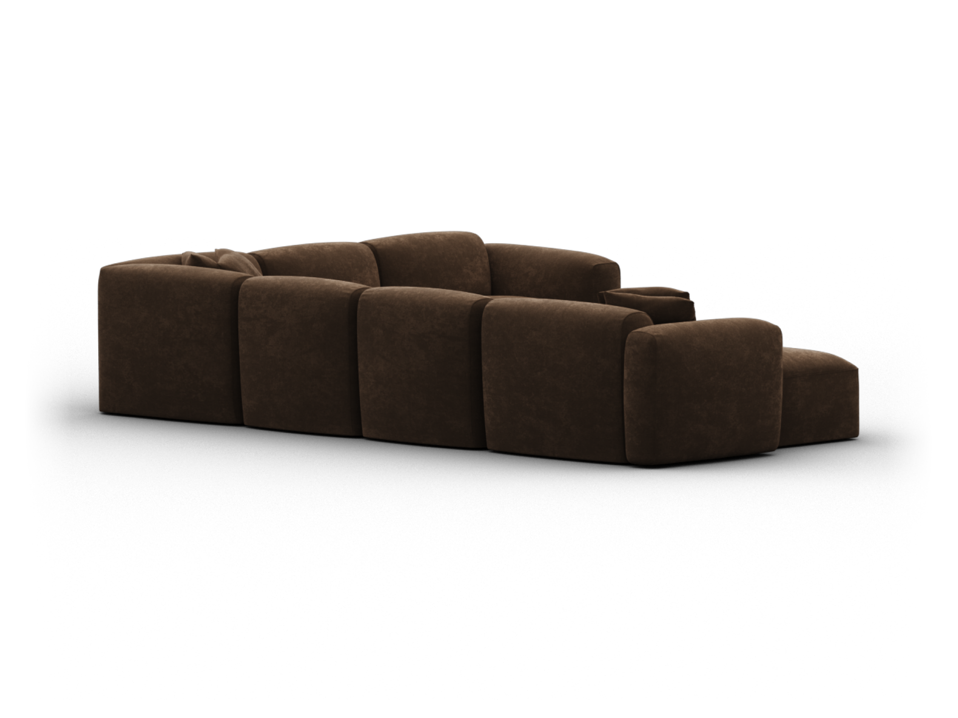 Torquay Modular Sofa - Regular / 6 Sections with Chaise / Midnight Mocha