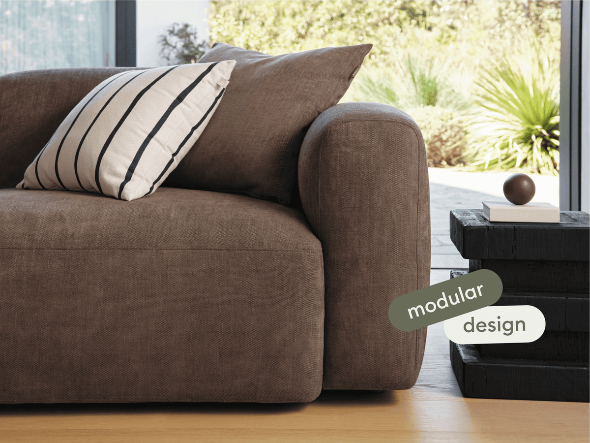 Torquay Modular Sofa - Midnight Mocha / 6 Sections / Extra Wide