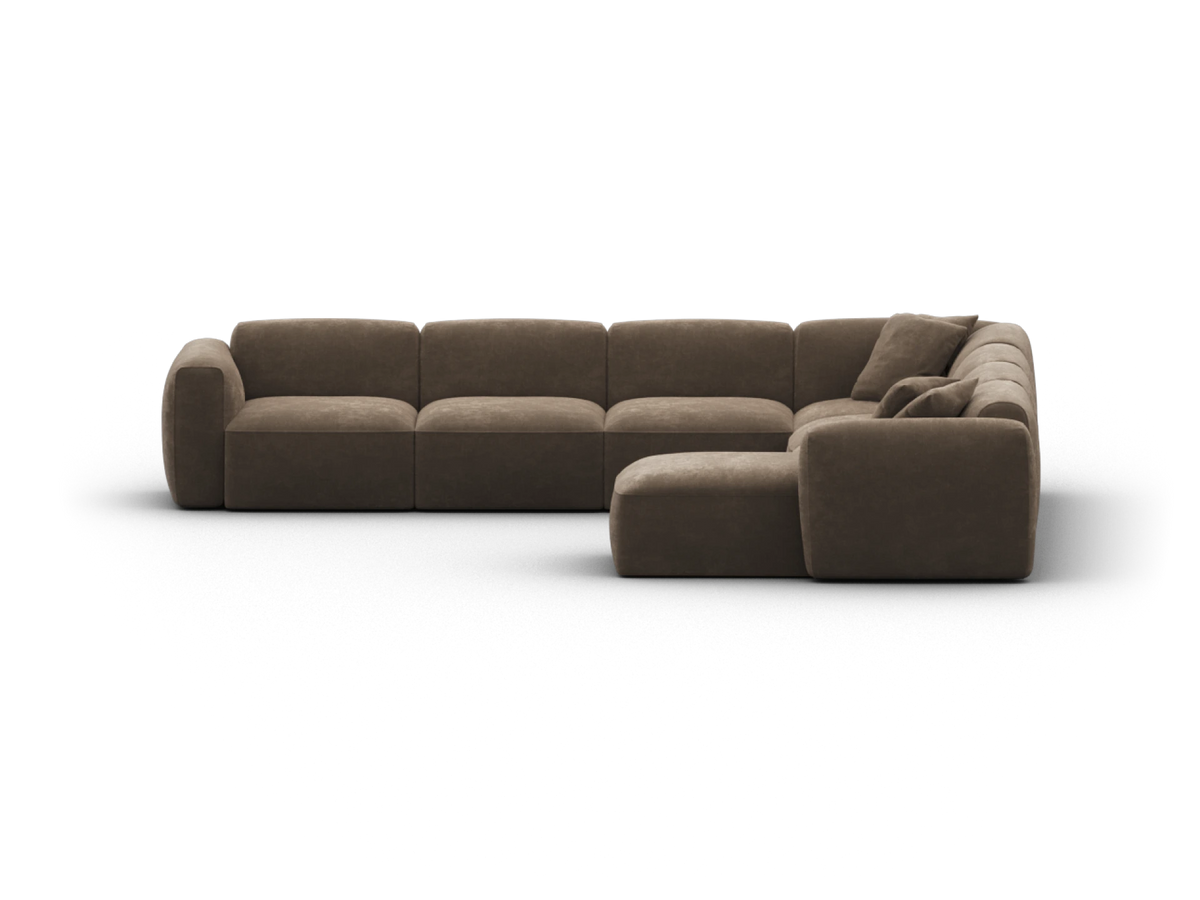 Torquay Modular Sofa - Midnight Mocha / 7 Sections with Chaise / Regular
