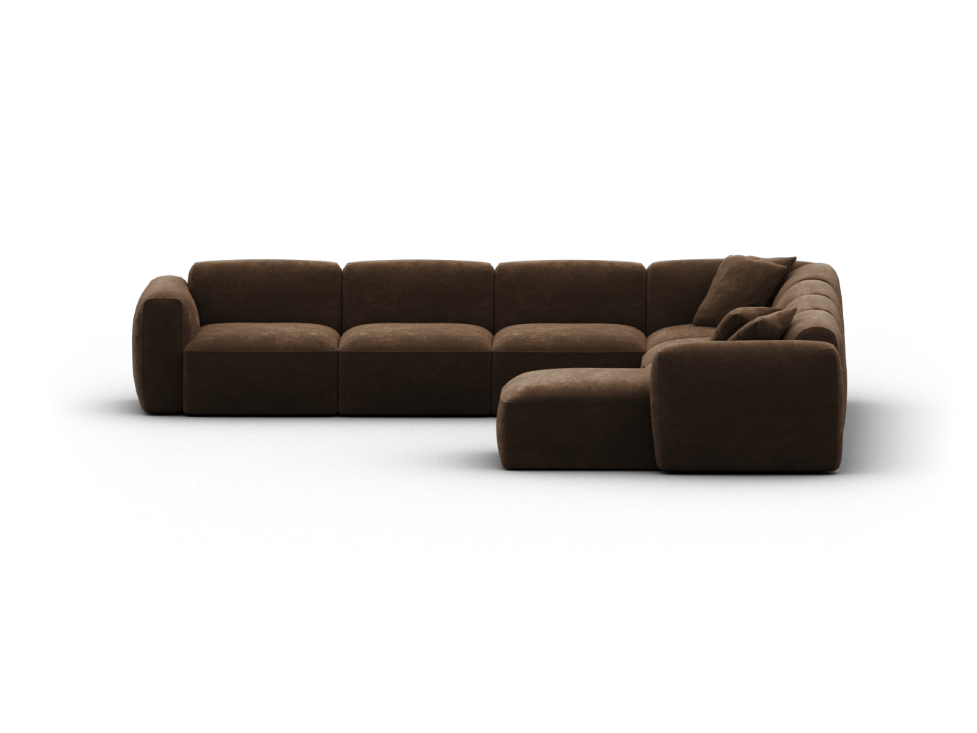 Torquay Modular Sofa - Regular / 7 Sections with Chaise / Midnight Mocha