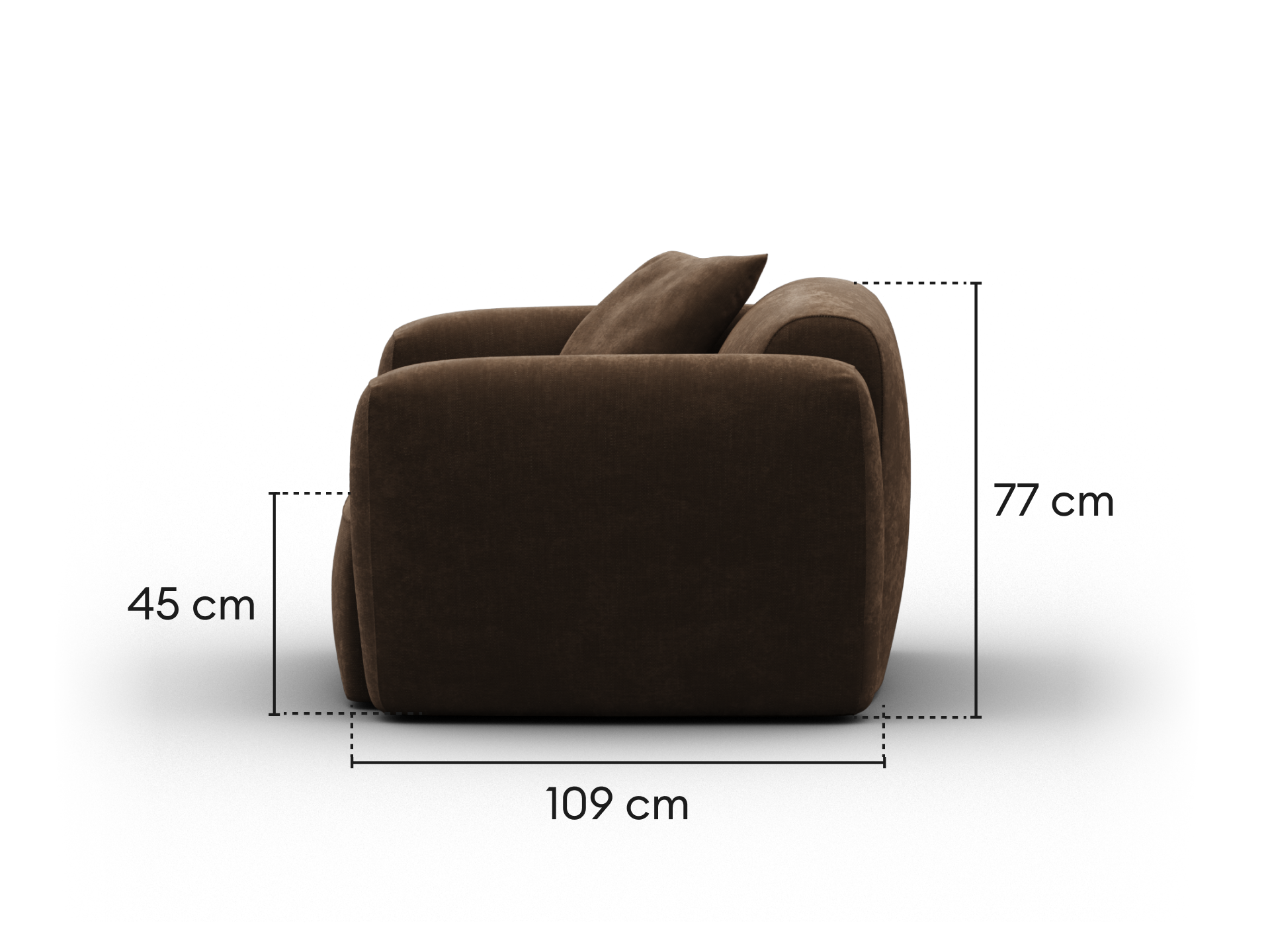 Torquay Modular Armchair - Regular / Midnight Mocha