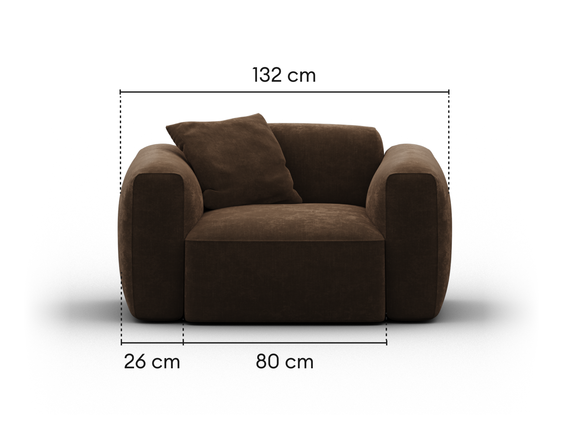 Torquay Modular Armchair - Regular / Midnight Mocha