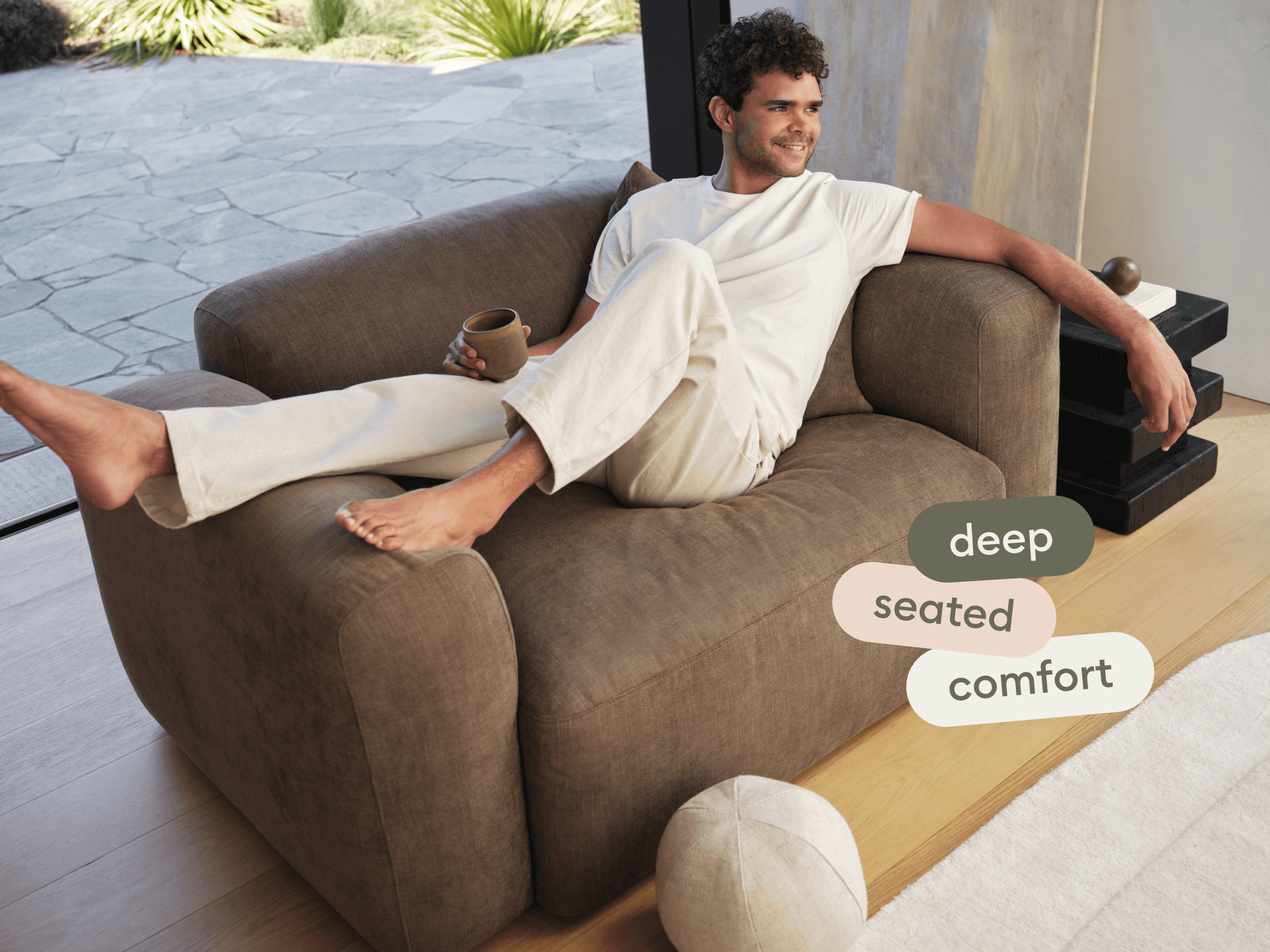 Torquay Modular Armchair - Extra Wide / Midnight Mocha