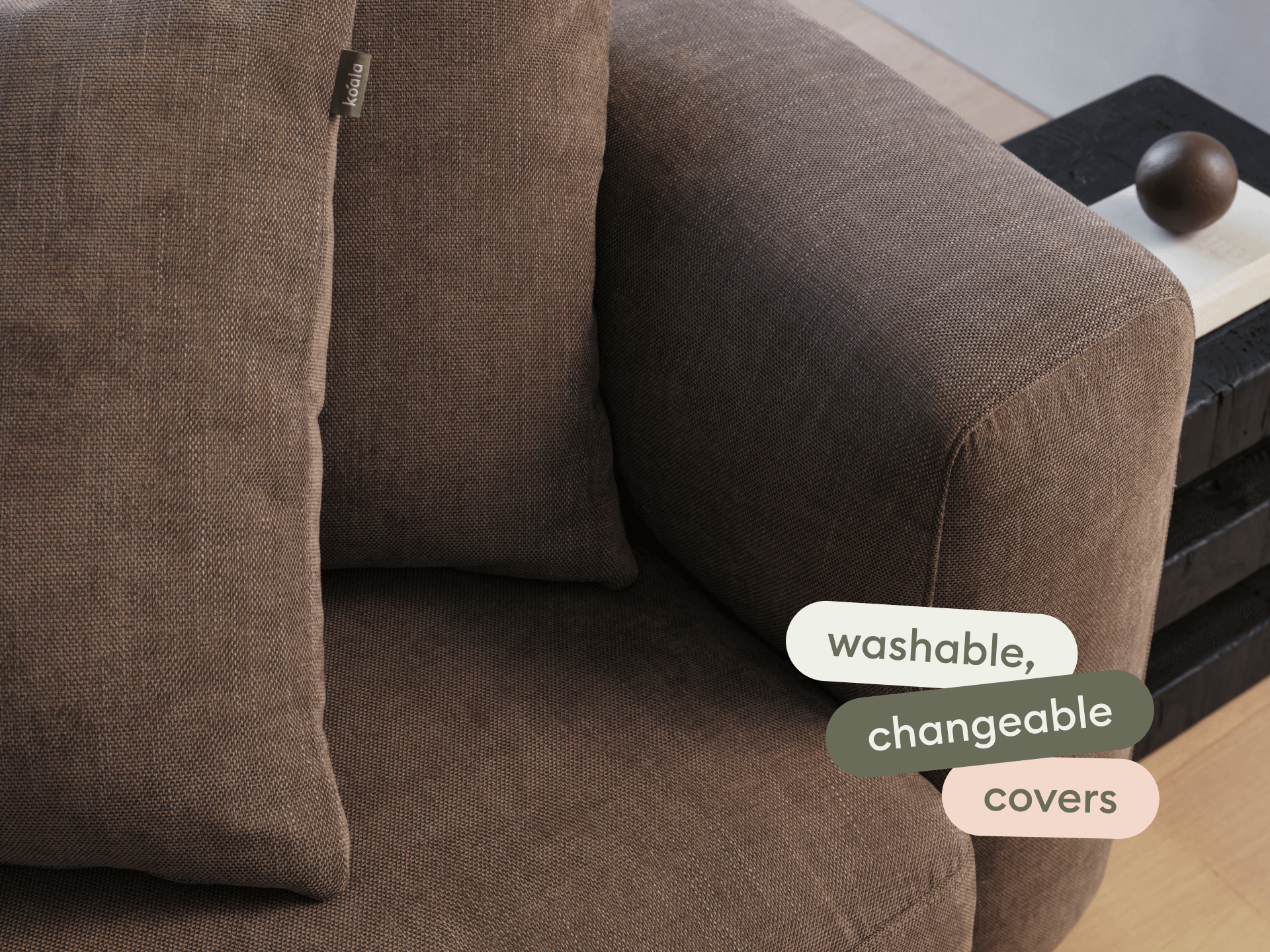 Torquay Modular Armchair - Extra Wide / Midnight Mocha