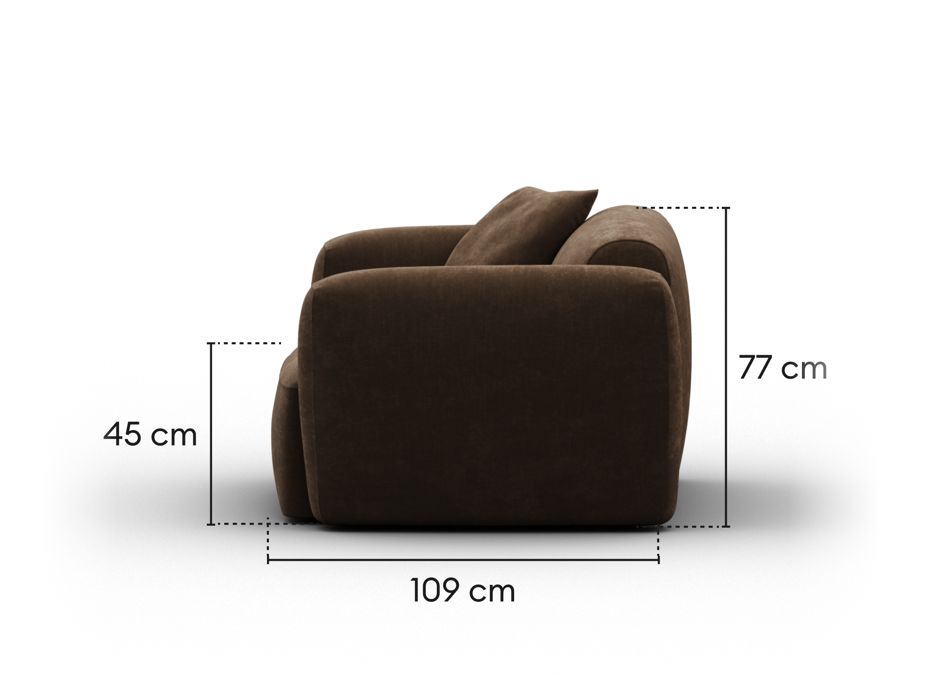 Torquay Modular Armchair - Extra Wide / Midnight Mocha