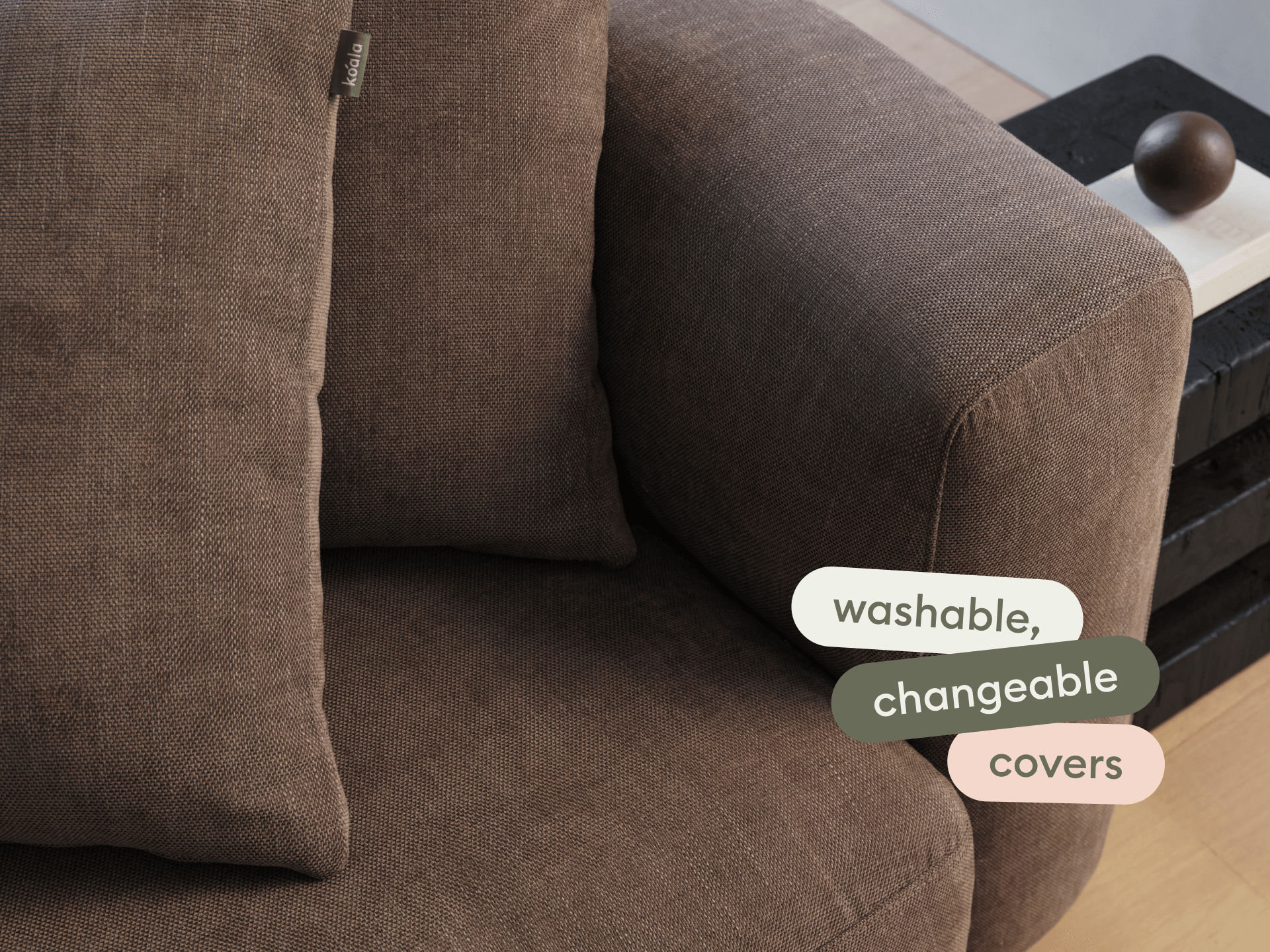 Torquay Modular Armchair Covers - Regular / Midnight Mocha