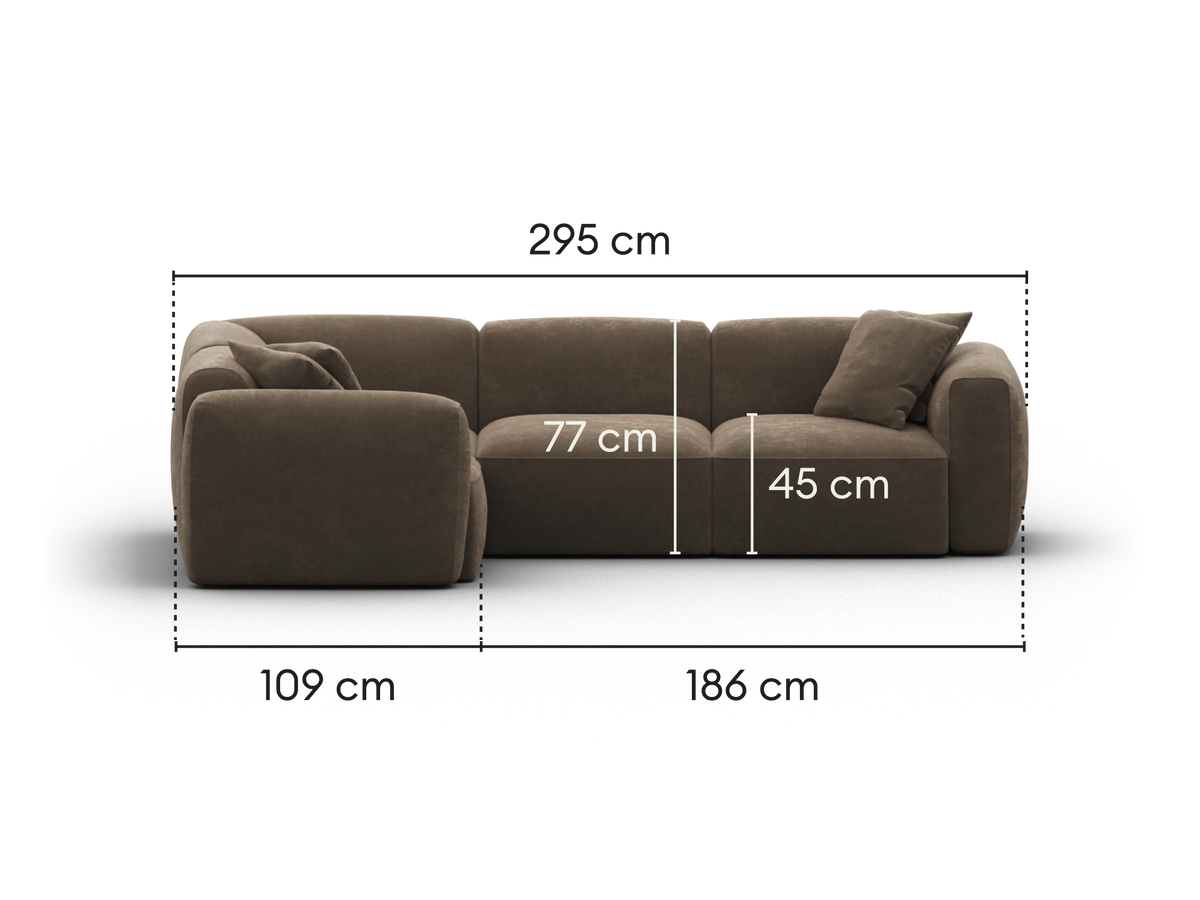 Torquay Modular Sofa - Midnight Mocha / 4 Sections / Regular