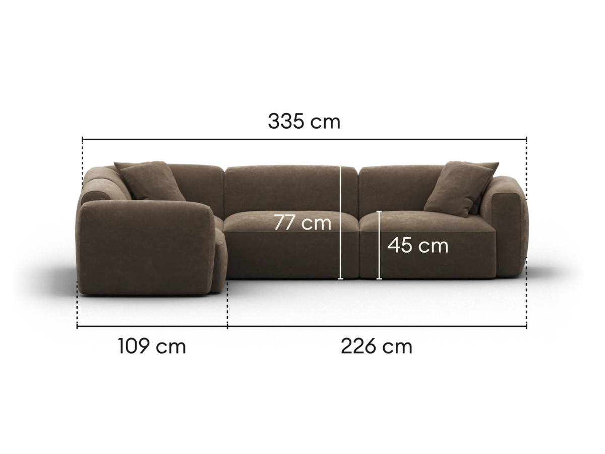 Torquay Modular Sofa - Midnight Mocha / 4 Sections / Extra Wide